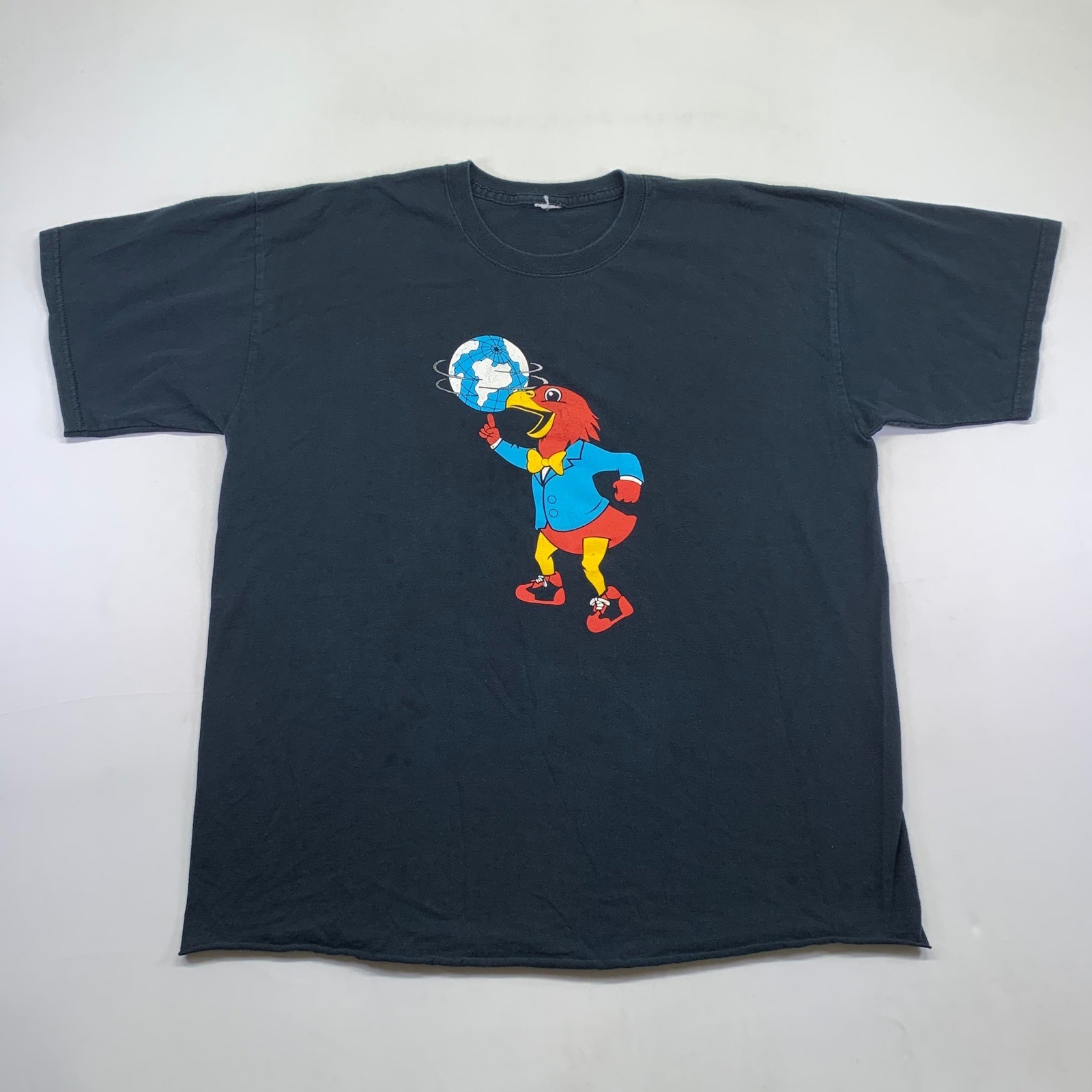 Redhawks CEO T-Shirt XL Think Global Act Global Novelty Cropped Graphic Tee Mens