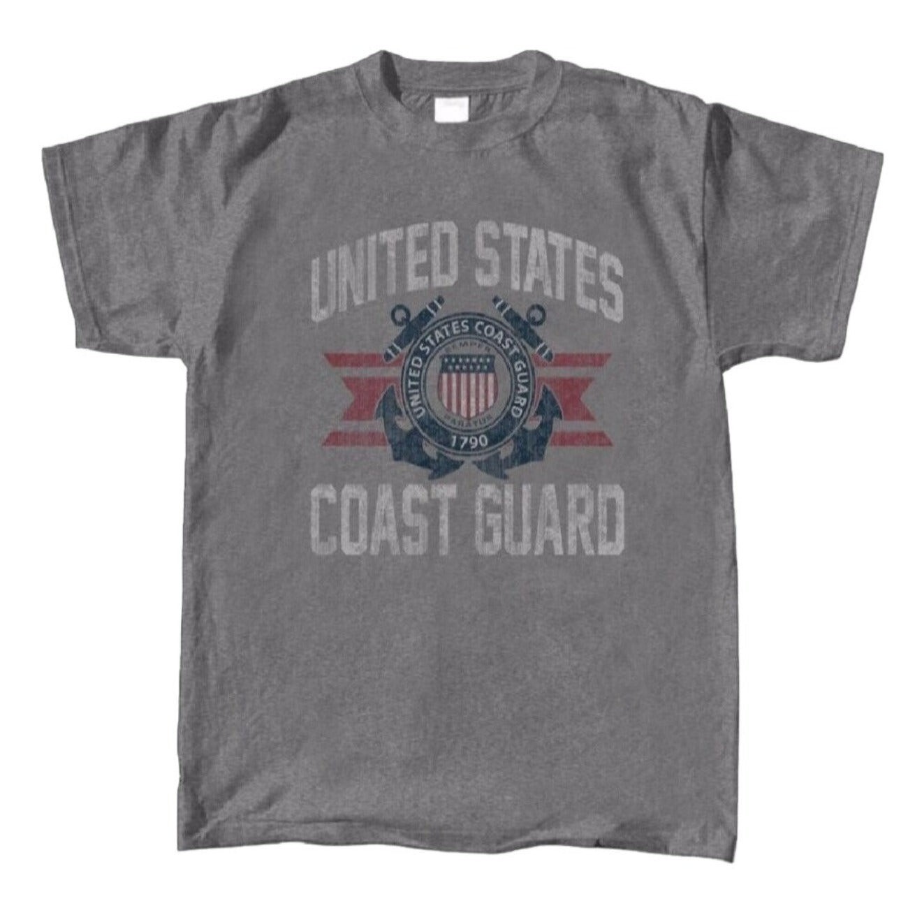 U.S. Coast Guard Vintage Emblem Short Sleeve T-Shirt NEW Fast Free Ship