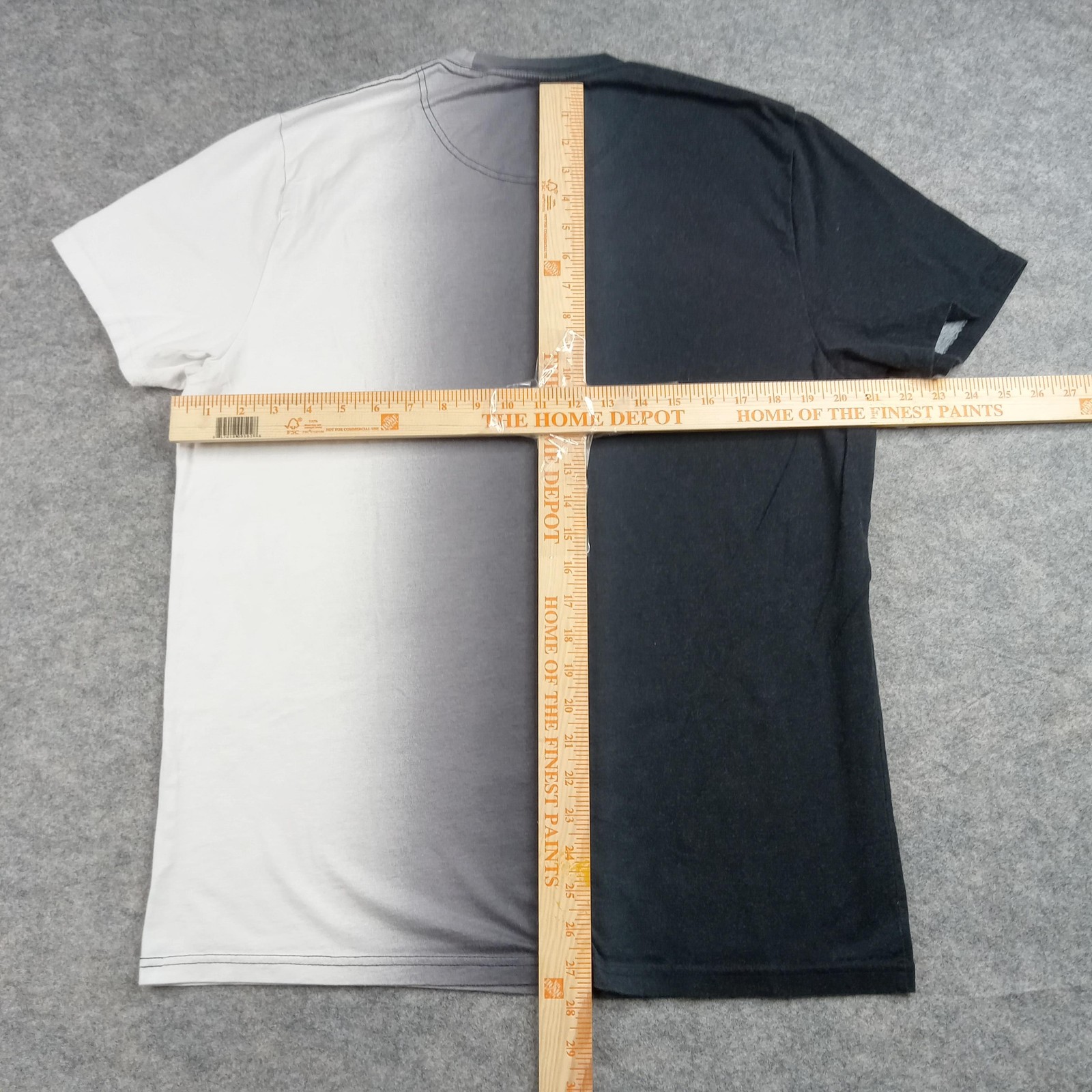 Hollister Shirt Mens Extra Large Black White Ombre Gradient Crewneck Graphic XL