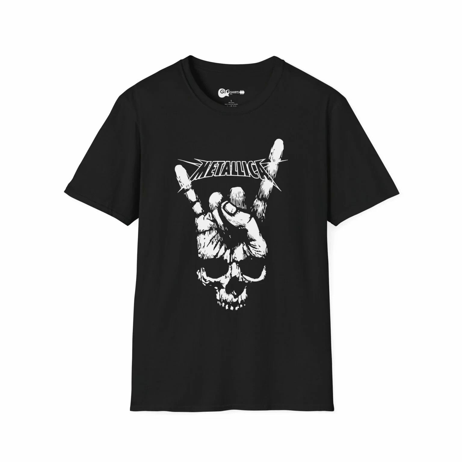 Metallica Rock Hand Skull Black T-Shirt, Casual Gift, Unisex
