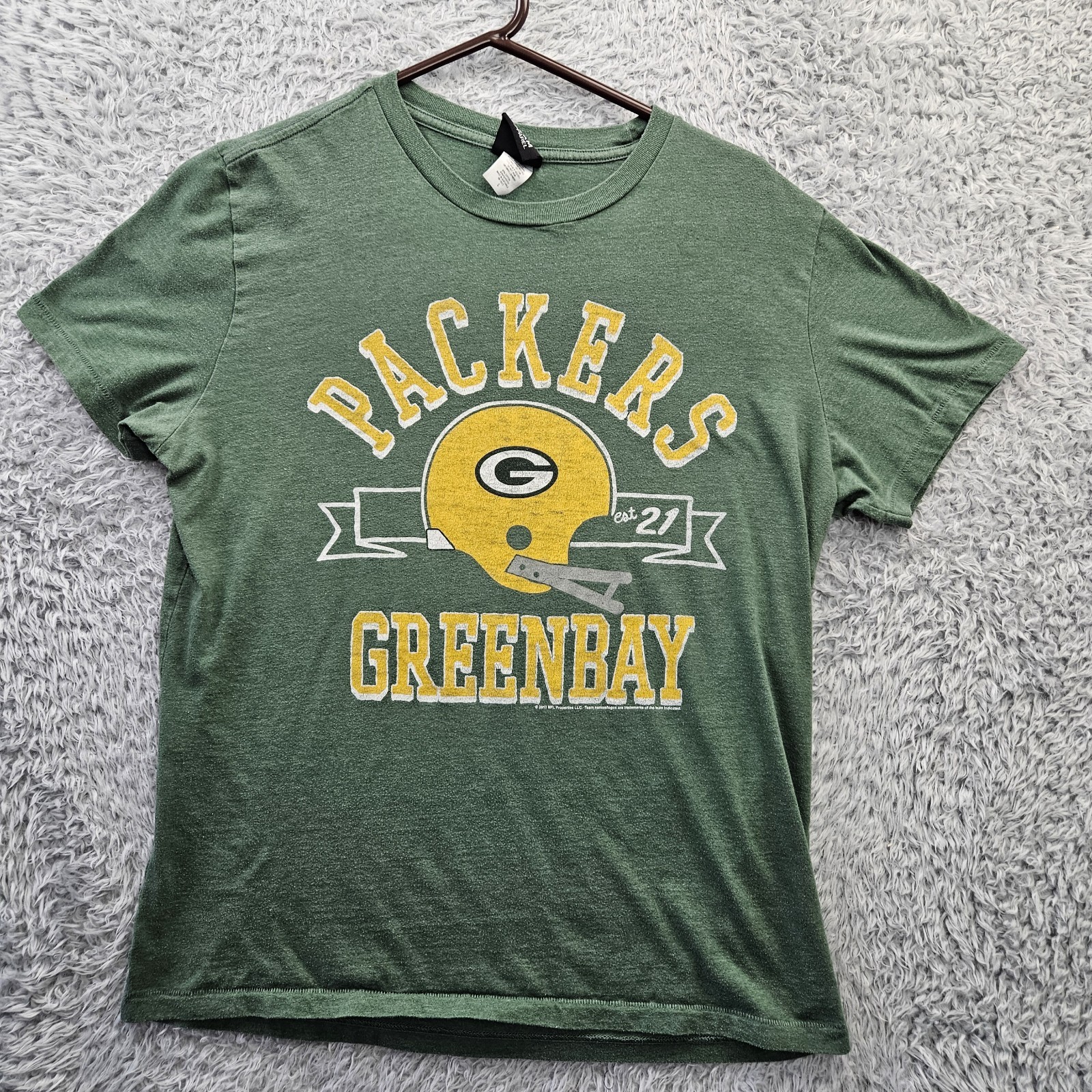 NFL Team Apparel Green Bay Packers T Shirt Vintage Reproduction Men Large