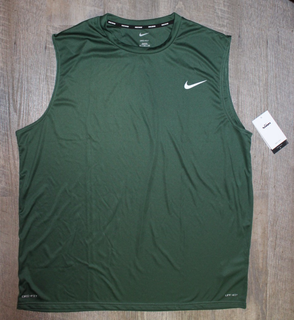 NWT NIKE MEN&rsquo;S HYDROGUARD Big & Tall Tank Top Swim GREEN