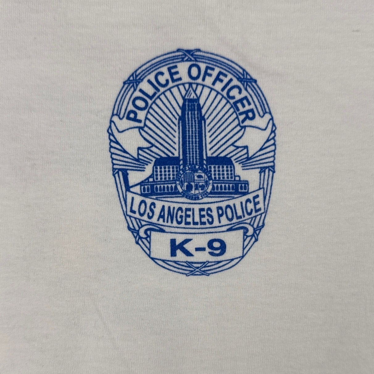Collectible Port and Company LAPD K-9 Unit T-Shirt White Mens Large