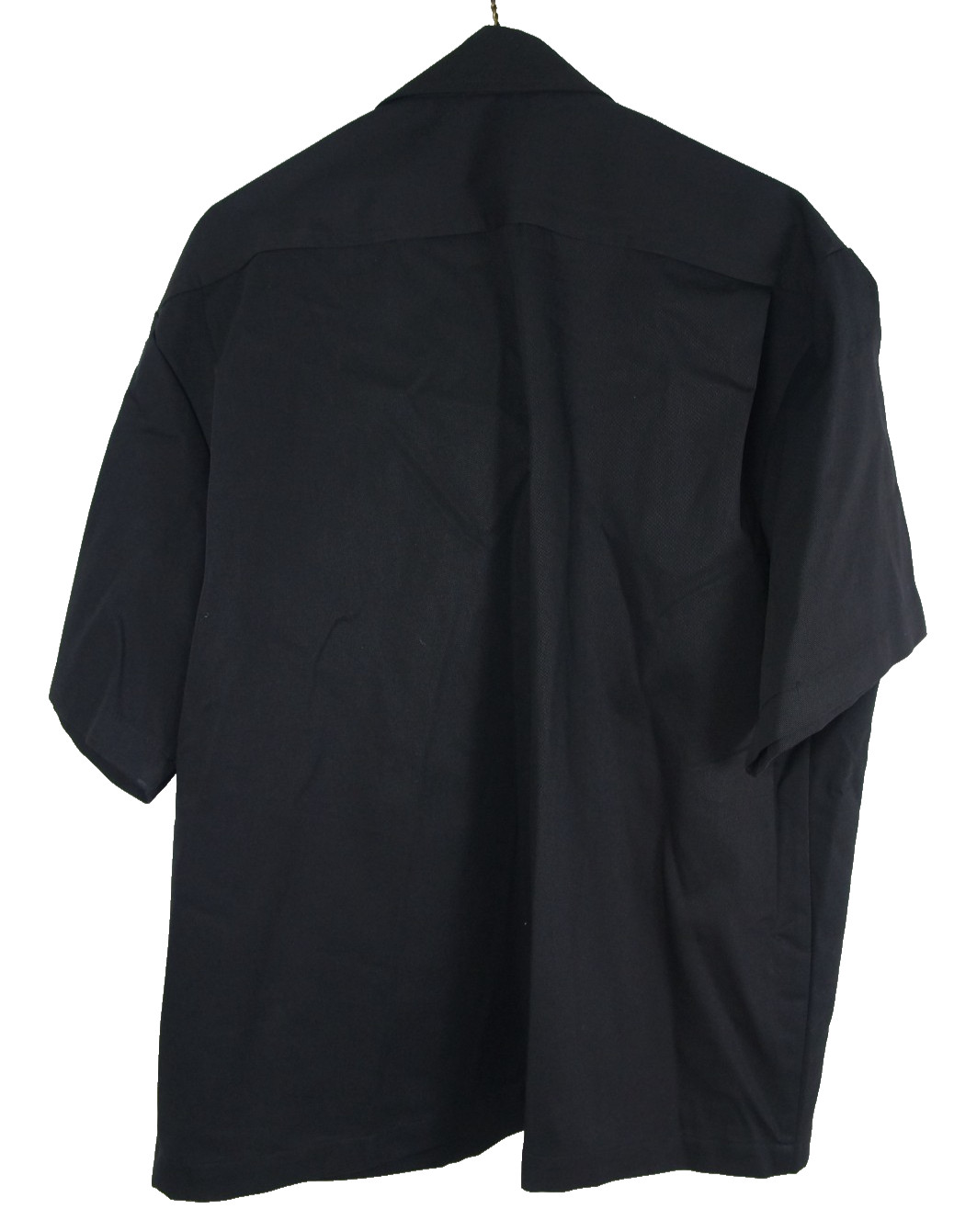 Tom&rsquo;s Black Short Sleeve Zipper Work Shirt Size Large