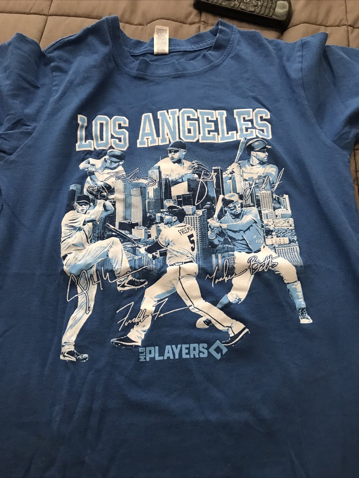 Los Angeles Dodgers MLB Tshirt Adult Small Blue White Brisco Brands