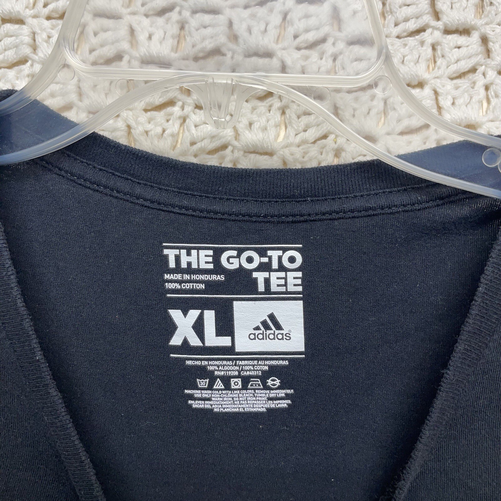 Adidas T-Shirt Men’s XL Black The Go-To Tee Short Sleeve Fresh Never Fades