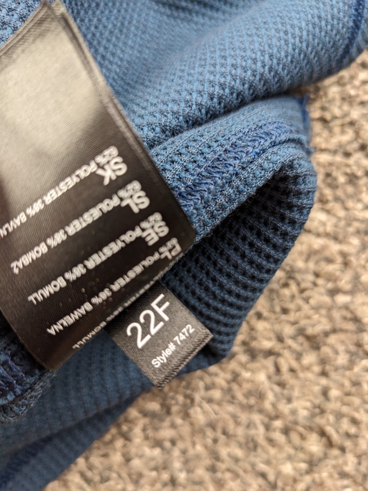 Kuhl Konflikt Henley Shirt Mens Large Blue Long Sleeve Waffle Knit Thermal 7472