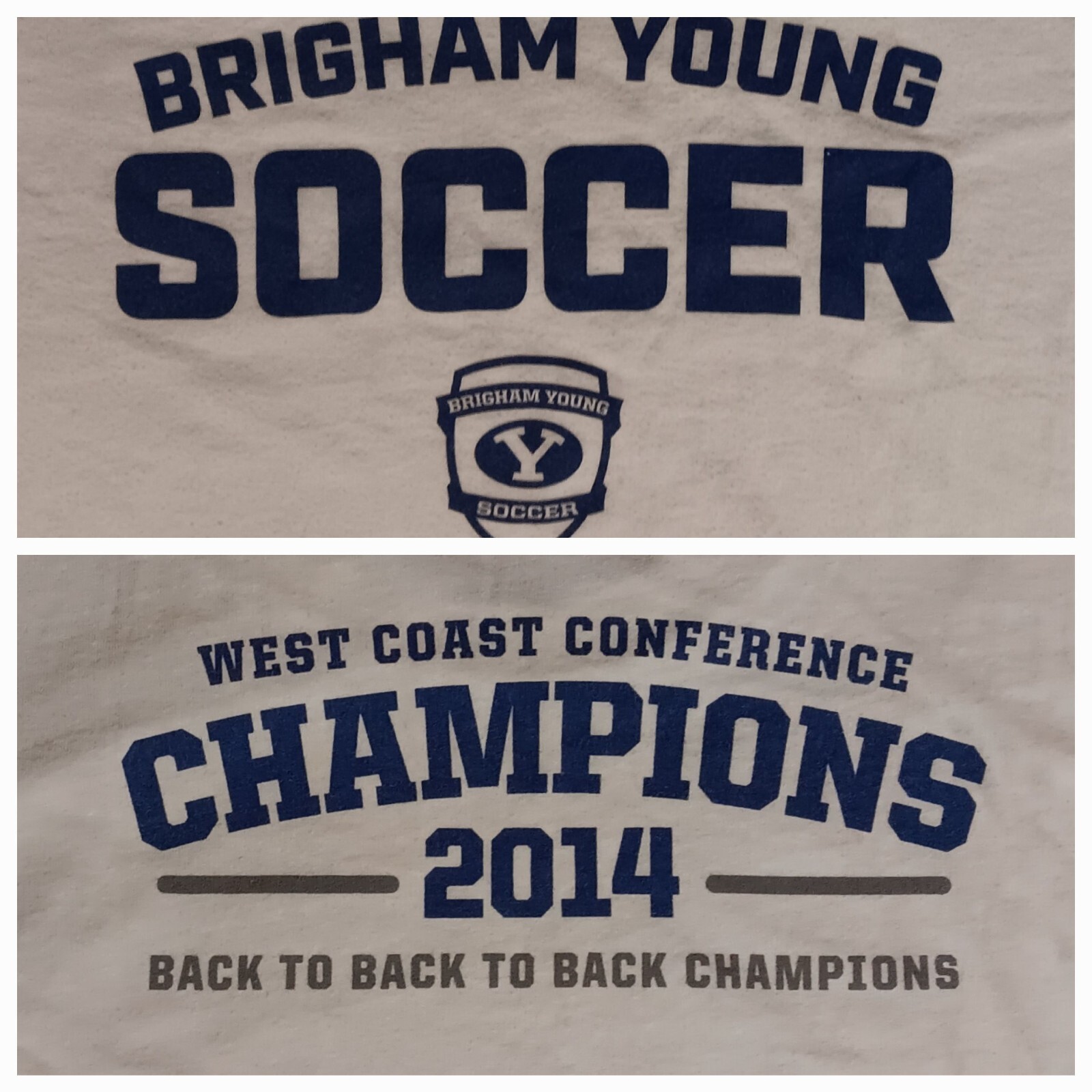 BYU Brigham Young Cougars Soccer Back 2 Back 2 Back Champions t-shirt football
