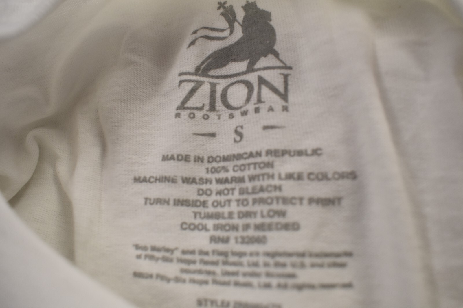 Zion Rootswear Mens Bob Marley Roots, Rock, Reggae White Shirt New S, XL