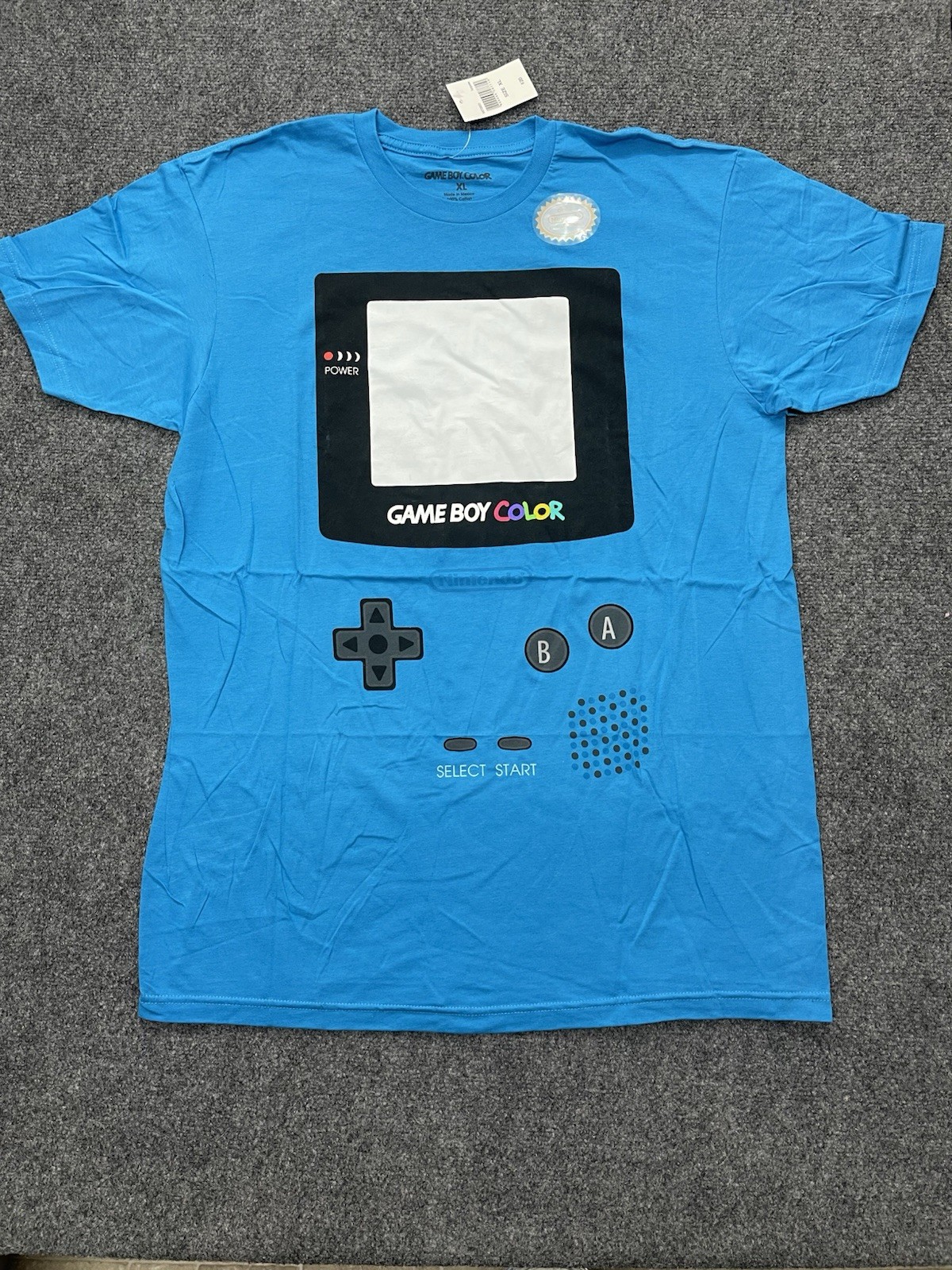2015 Nintendo Gameboy Color T Shirt Adult XL Blue Retro 90s Y2K Graphic Tee