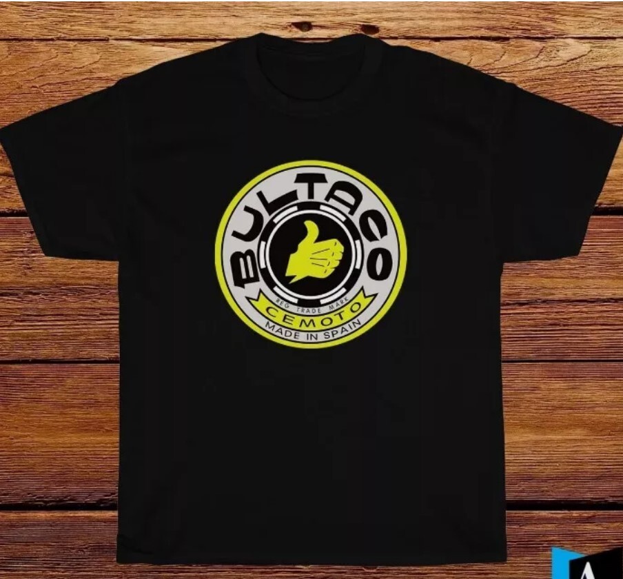 New Shirt Bultaco Motorcycles Logo BlackWhiteGrey Navy Men&rsquo;s T-Shirt S-5XL
