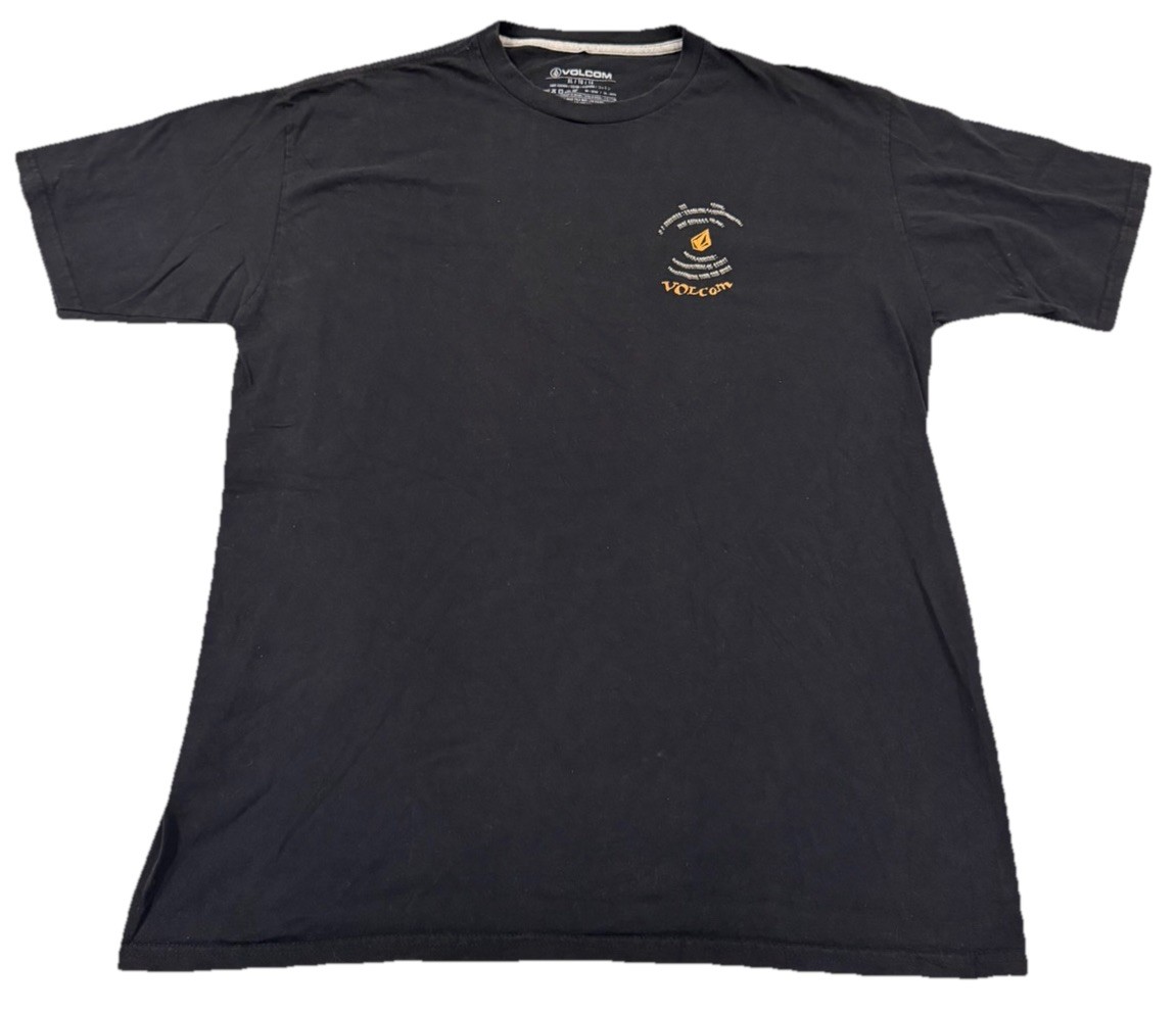 Volcom Stone Collectable Logo Black T-Shirt Men’s XL 100% Cotton Streetwear Rare