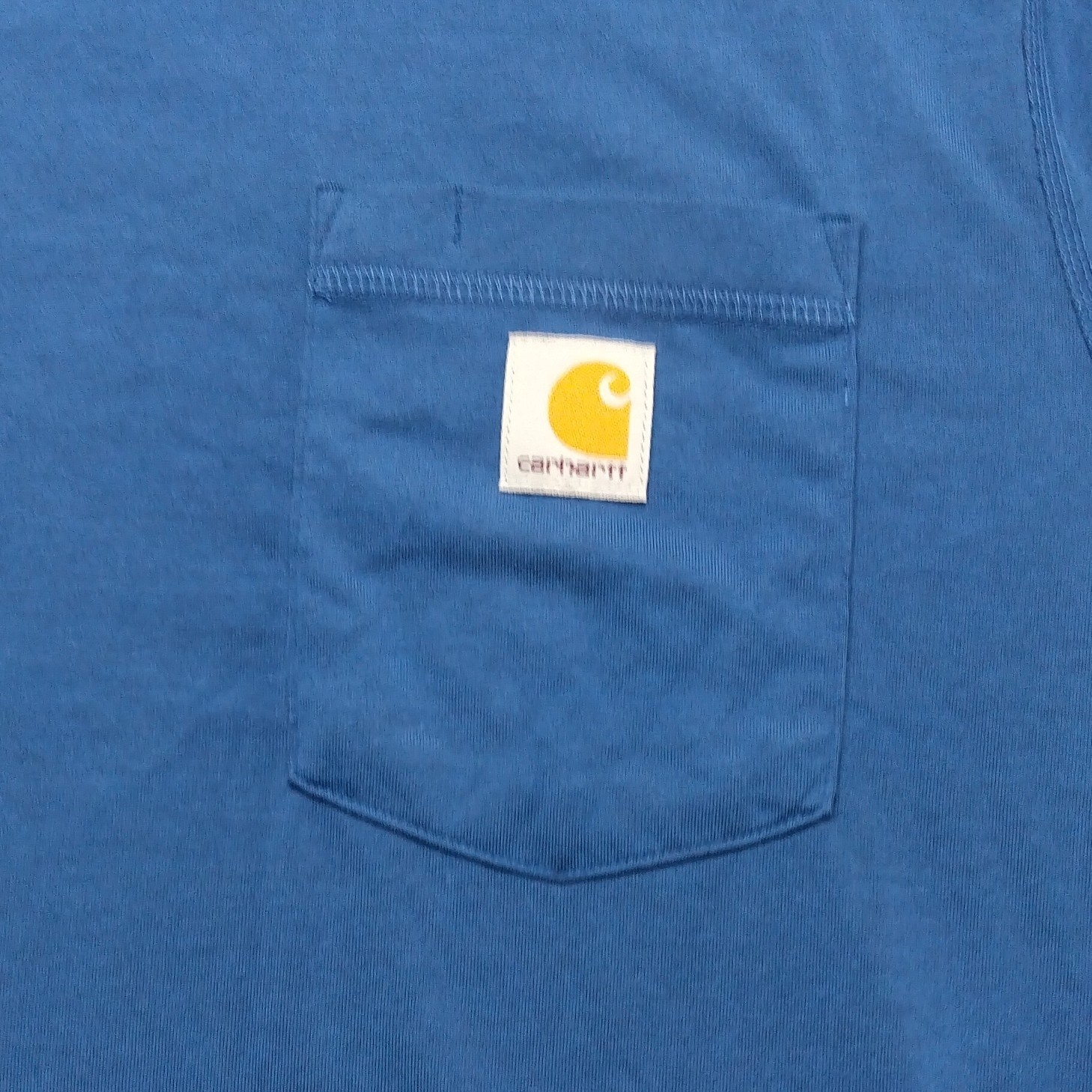 Carhartt Force Shirt Mens M Blue Short Sleeve Relaxed Fit Workwear Pocket Tee