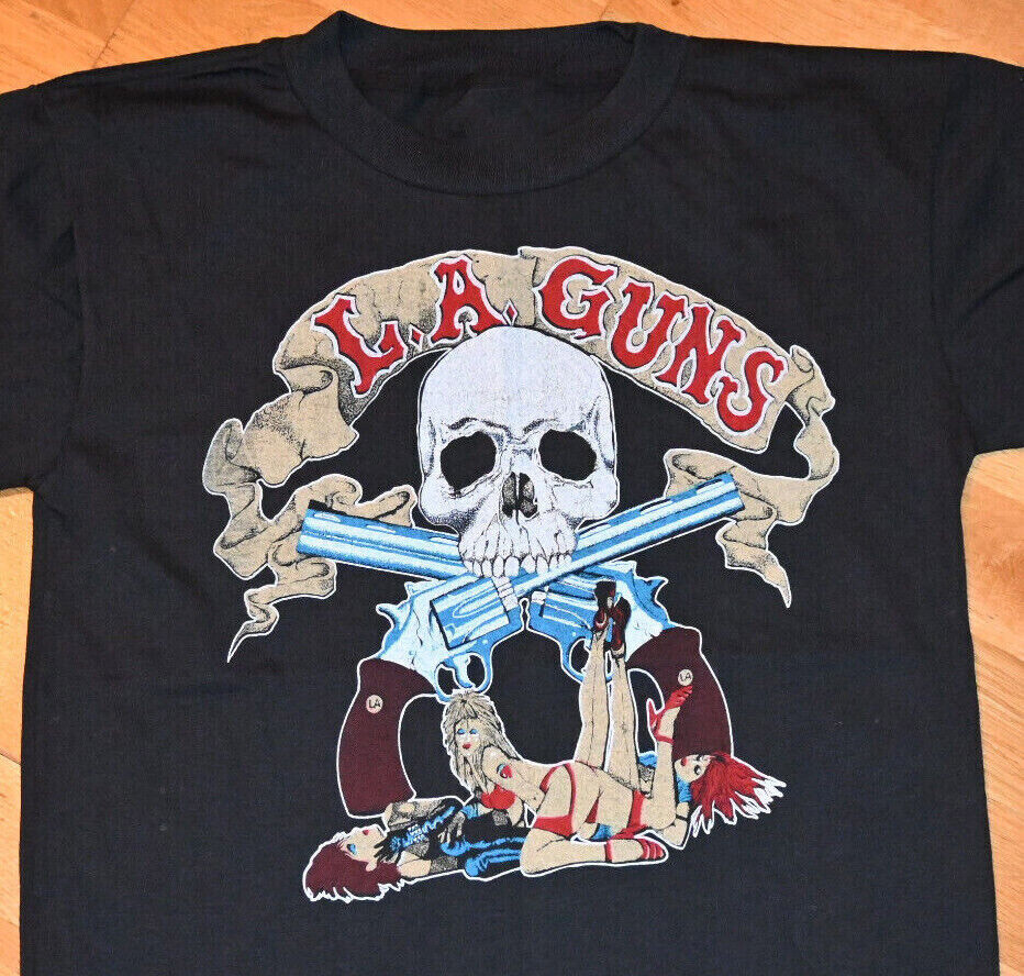 1980&rsquo;s L.A. GUNS-vtg concert 1989 Black All Size S to 234XL Shirt AC382