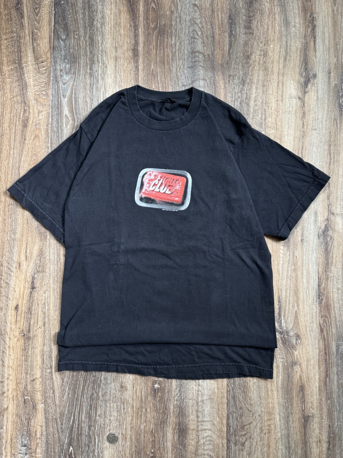 GRAIL 2001 FIGHT CLUB MOVIE PROMO TEE ADULT MEDIUM GIANT BRAND NO TAG!!! MINT