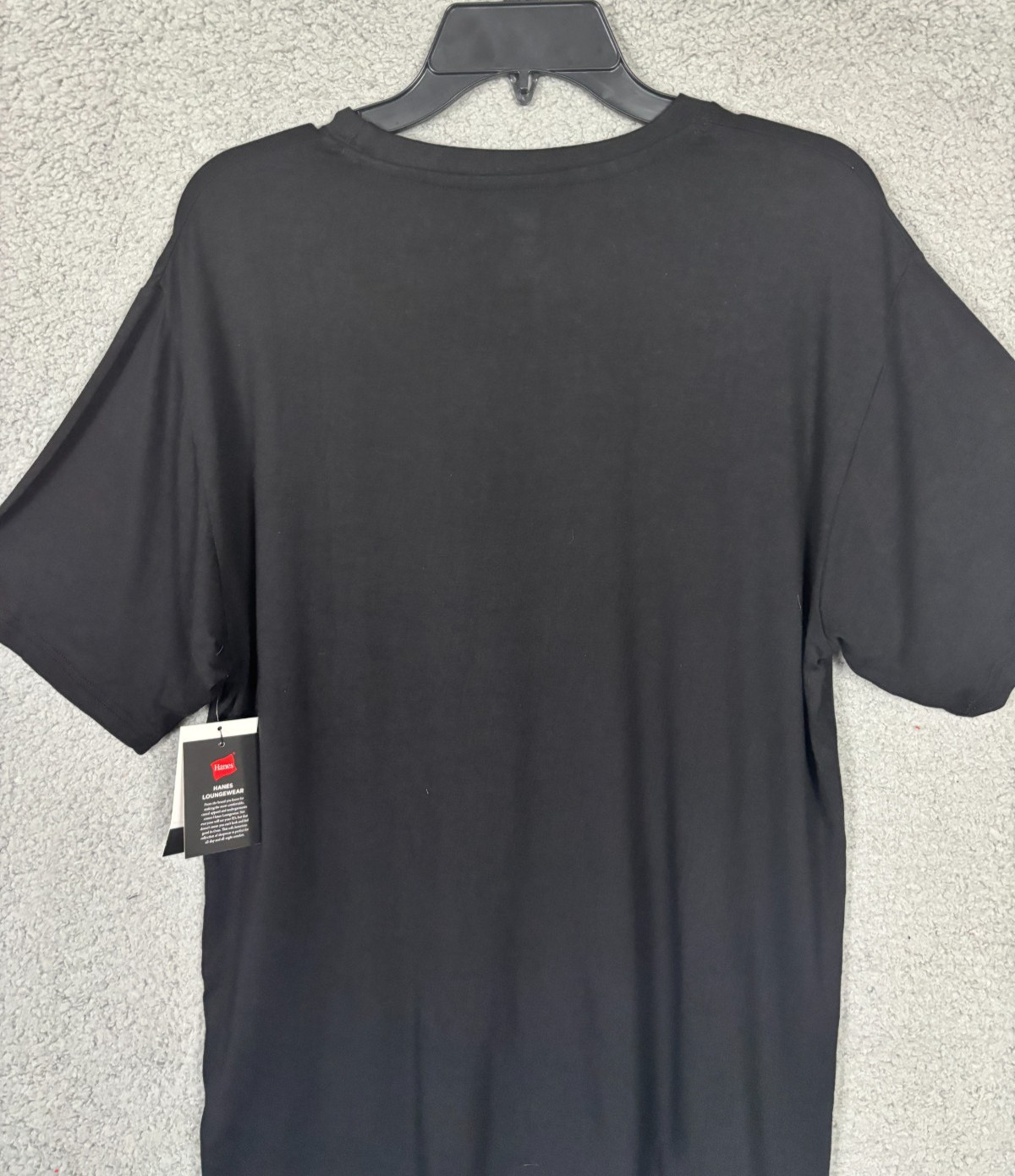 Hanes Men’s Modal Spandex Crew Neck Pajama Tee Shirt Black Medium NWT&rsquo;s.