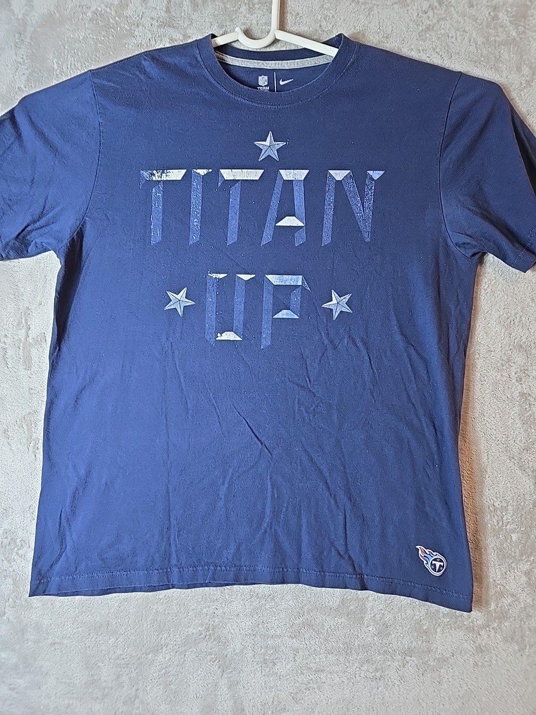 NFL Team Apparel Tennessee Titans Men&rsquo;s T-Shirt Size XL Blue 100% Cotton