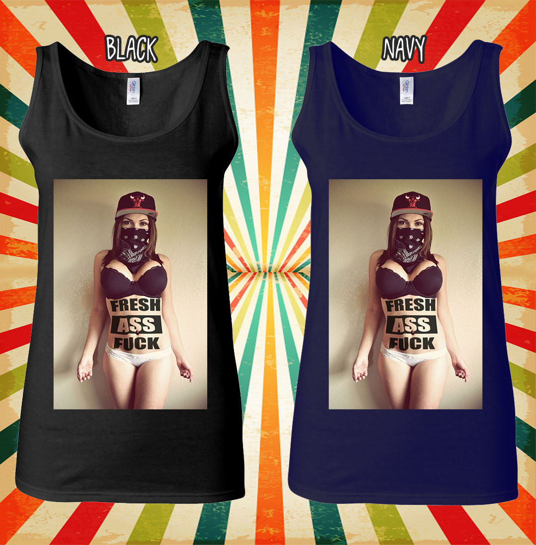 Sexy Bandana Gangster Girl Tattoo Men Women Vest Tank Top Unisex T Shirt 1301