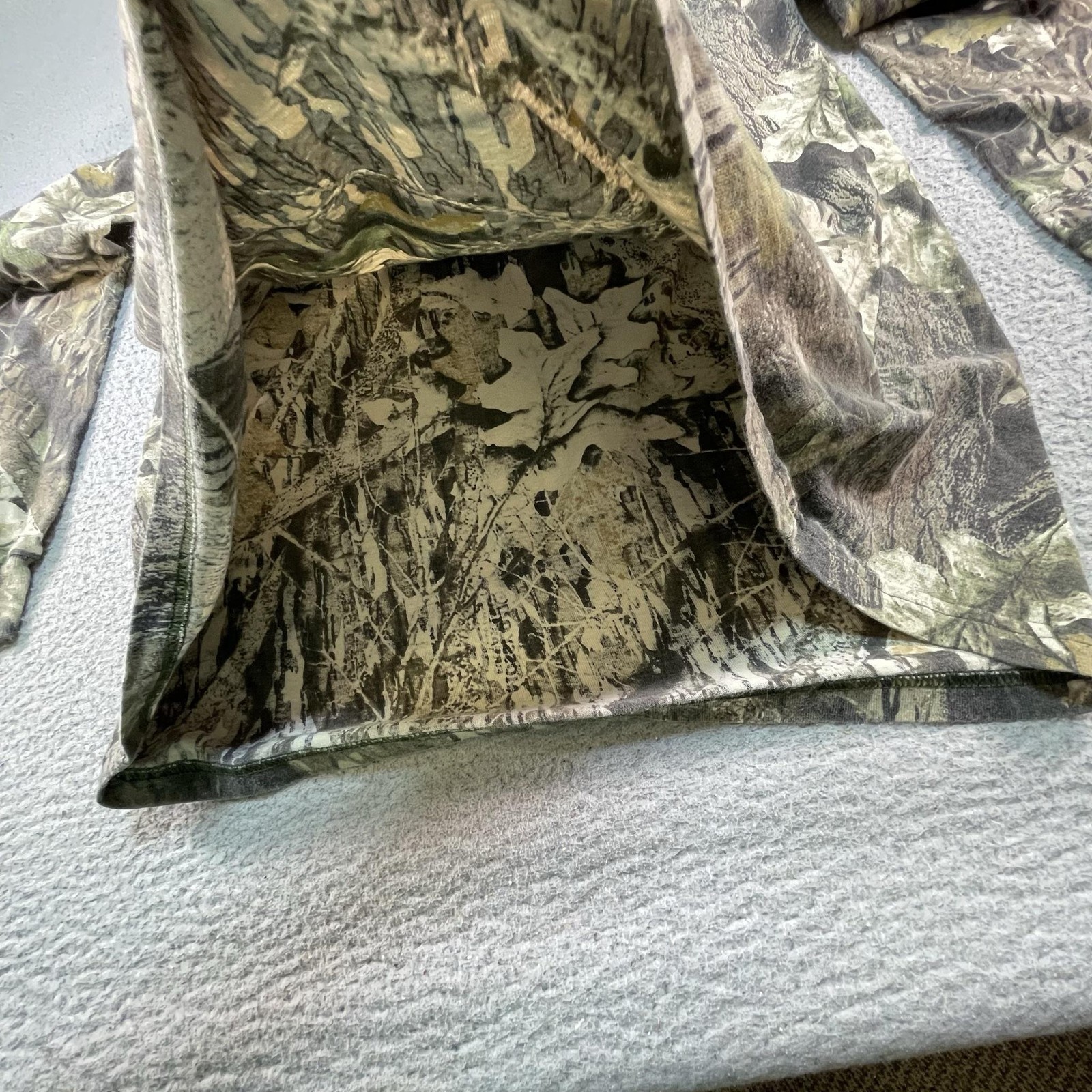 Vintage Mossy Oak Shirt Mens XLT Woodland Camo Hunting Long Sleeve Nature Y2K
