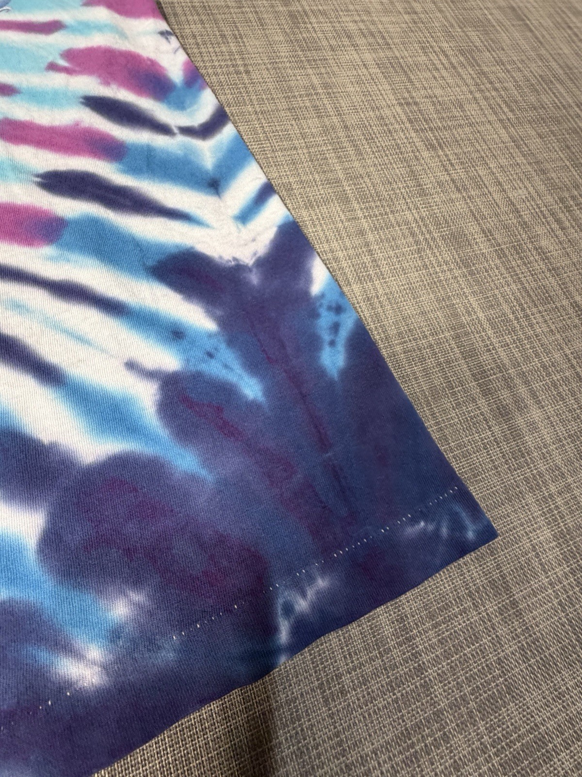 VTG M. Dubois 1991 Blue Tropical Aquatic Dolphins Tie Dye Size XL Single Stitch