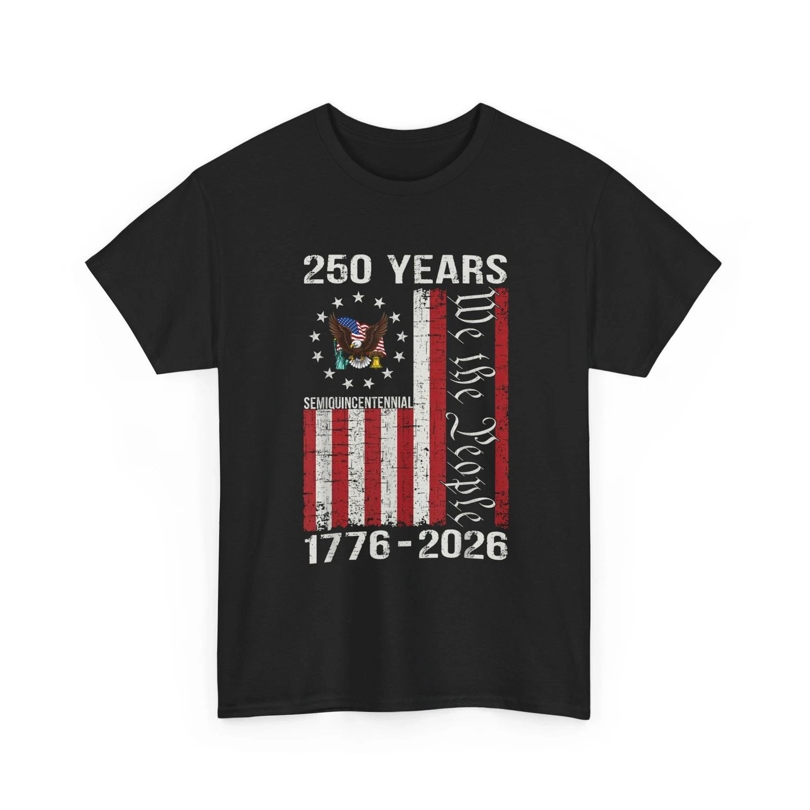 America 250th Anniversary 4th Of July T-Shirt Mens Vintage Cotton Graphic Tee