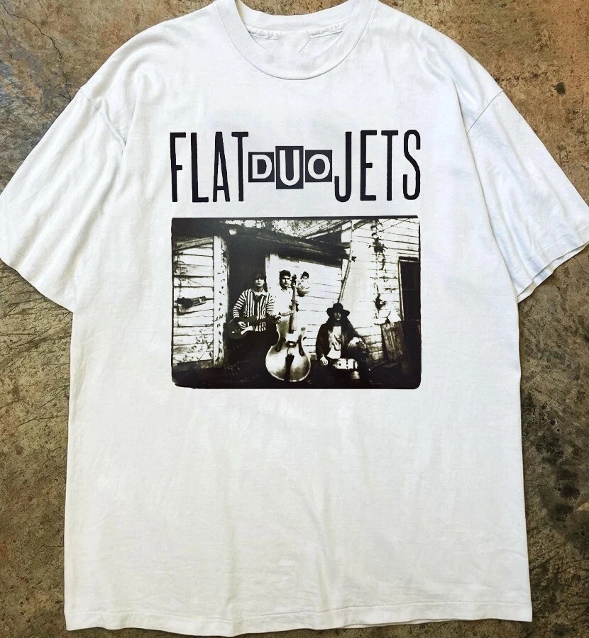 Flat Duo Jets – Flat Duo Jets – Vinyl White All Size S-5XL T-Shirt