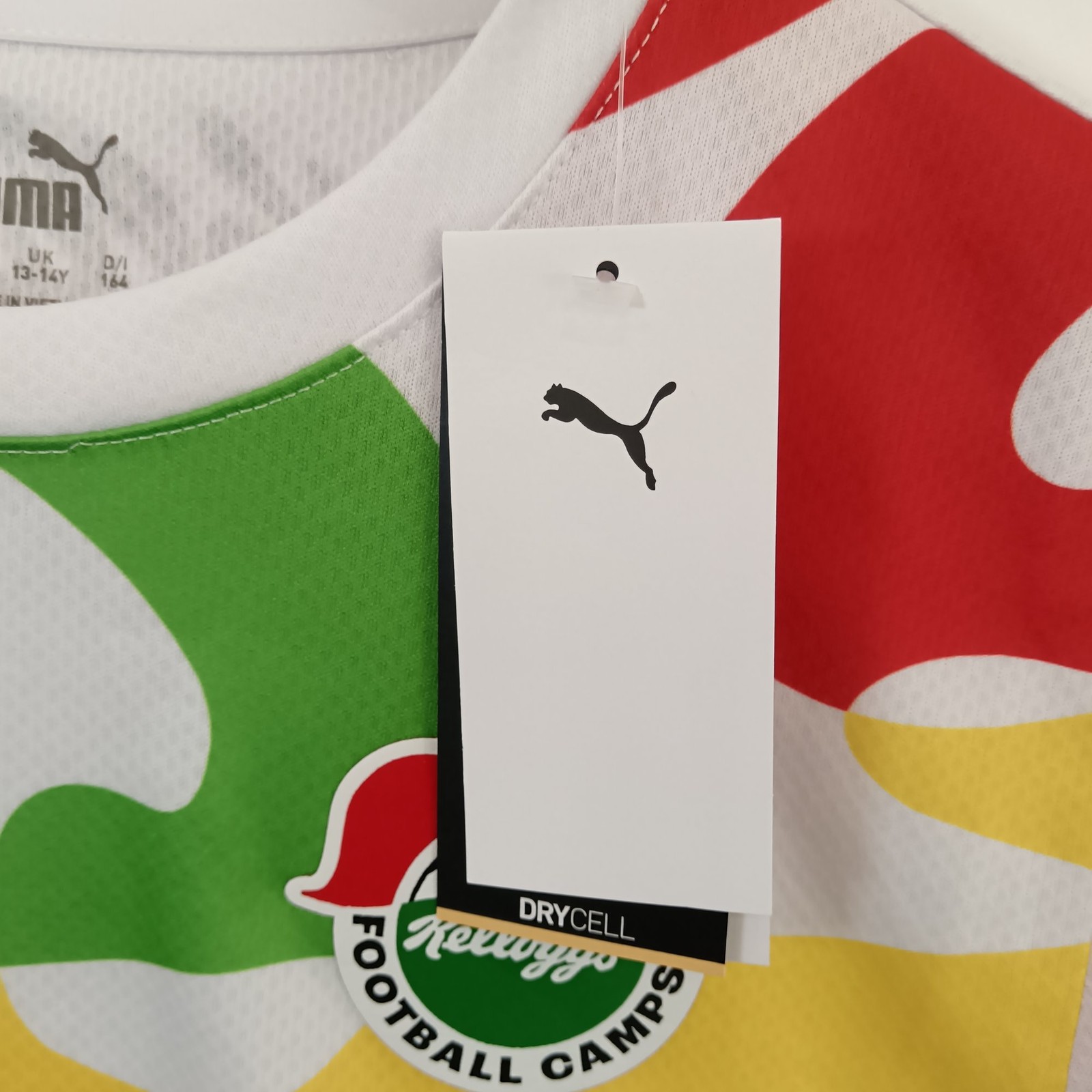 Puma Kellogg&rsquo;s FC Jersey Junior 13-14Y White Multicoloured with Tags Preloved