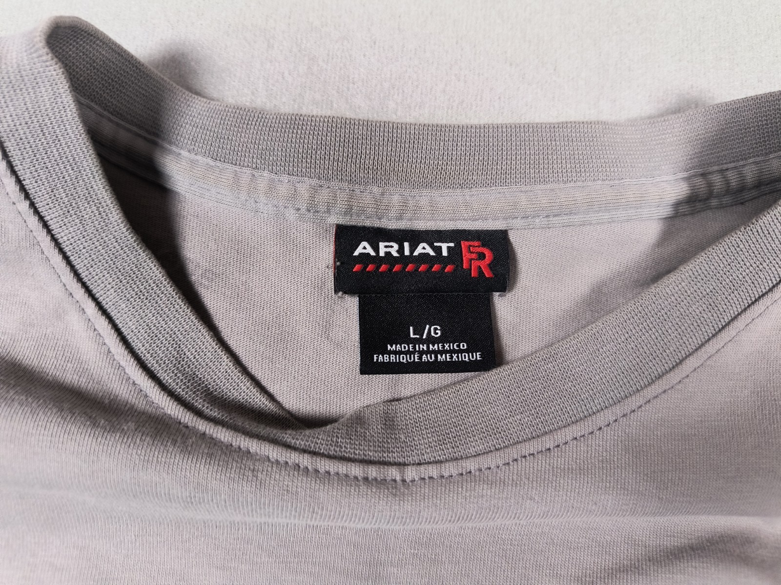 Lot 4 Ariat Work FR Flame Resistant Crew Shirt Mens L Gray Tan CAT 2 NFPA 2112
