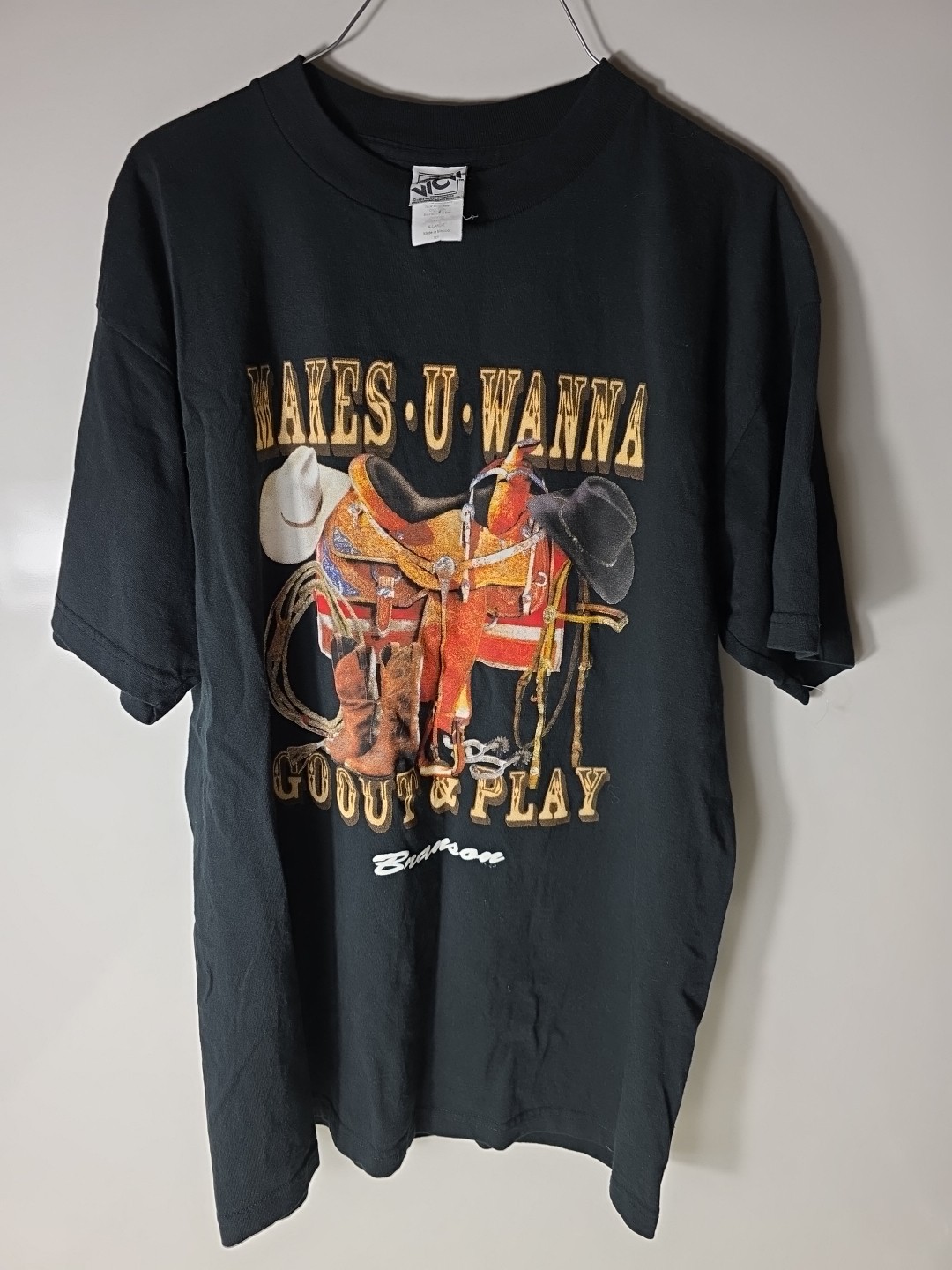 Makes U Wanna Go Out & Play – 1998 WCW TAG BRANSON Cowboy Saddle SIZE XL