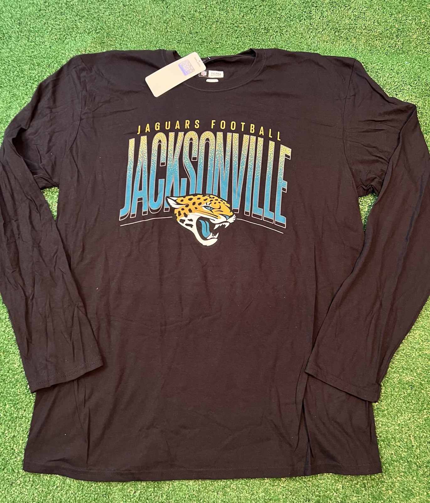 NFL Team Apparel Jacksonville Jaguars Long Sleeve Shirt Mens XL Black Football