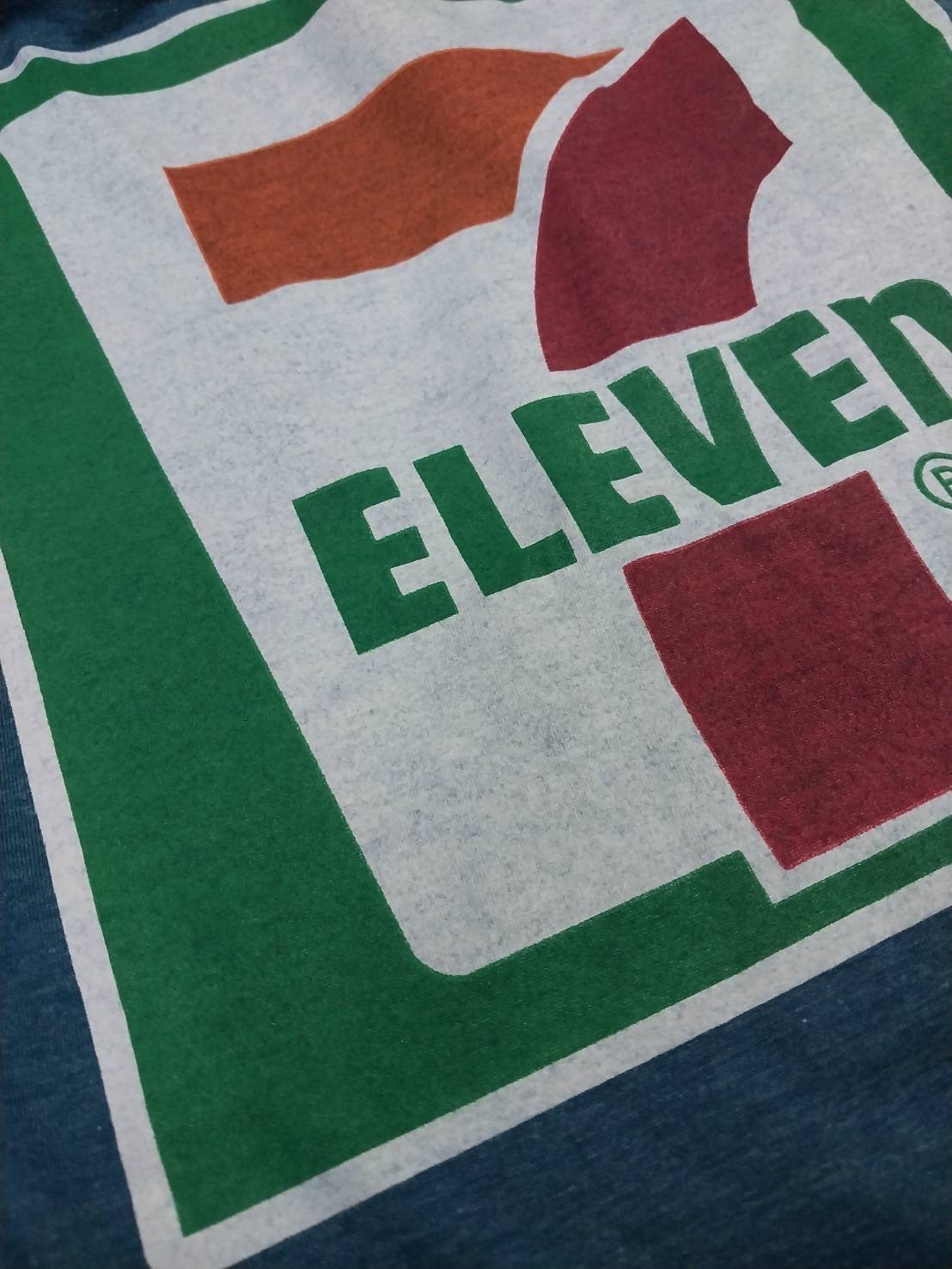 7-11 7-Eleven T-Shirt Heather Blue Size XL 100% Cotton Casual Retro Streetwear