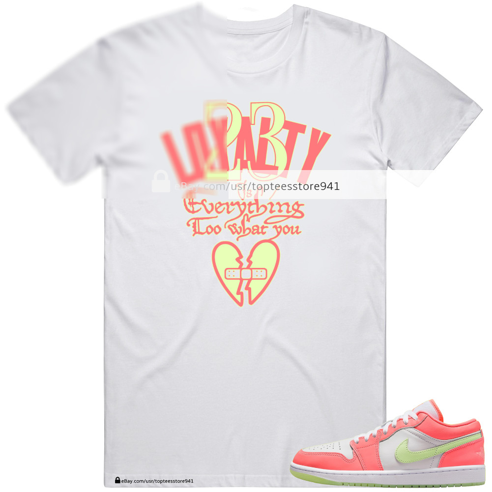 White T-Shirt To Match Air Jordan 1 Low SE Lava Glow
