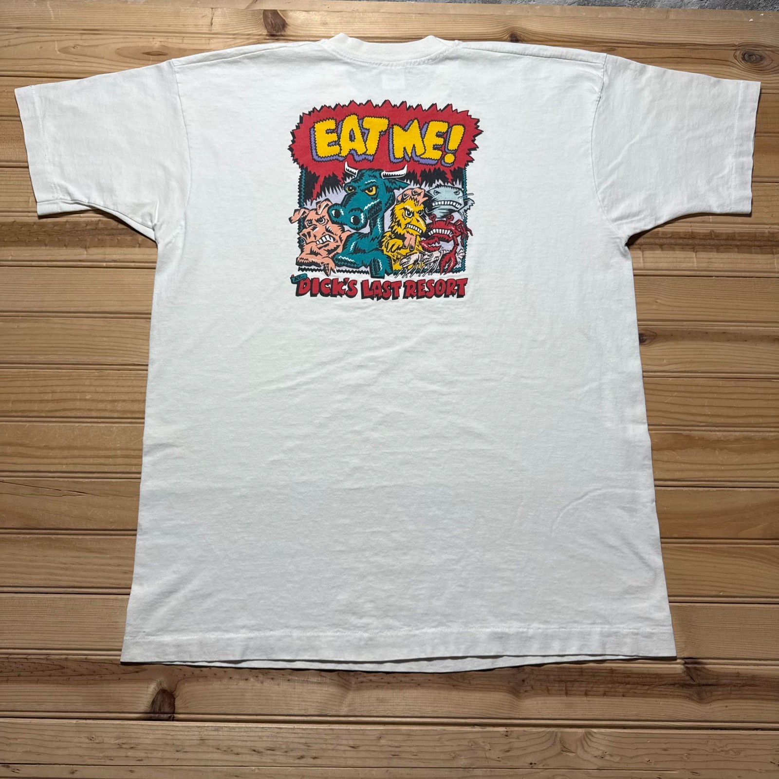 Vintage 90s Dick&rsquo;s Last Resort Myrtle Beach South Carolina Graphic Shirt USA XL