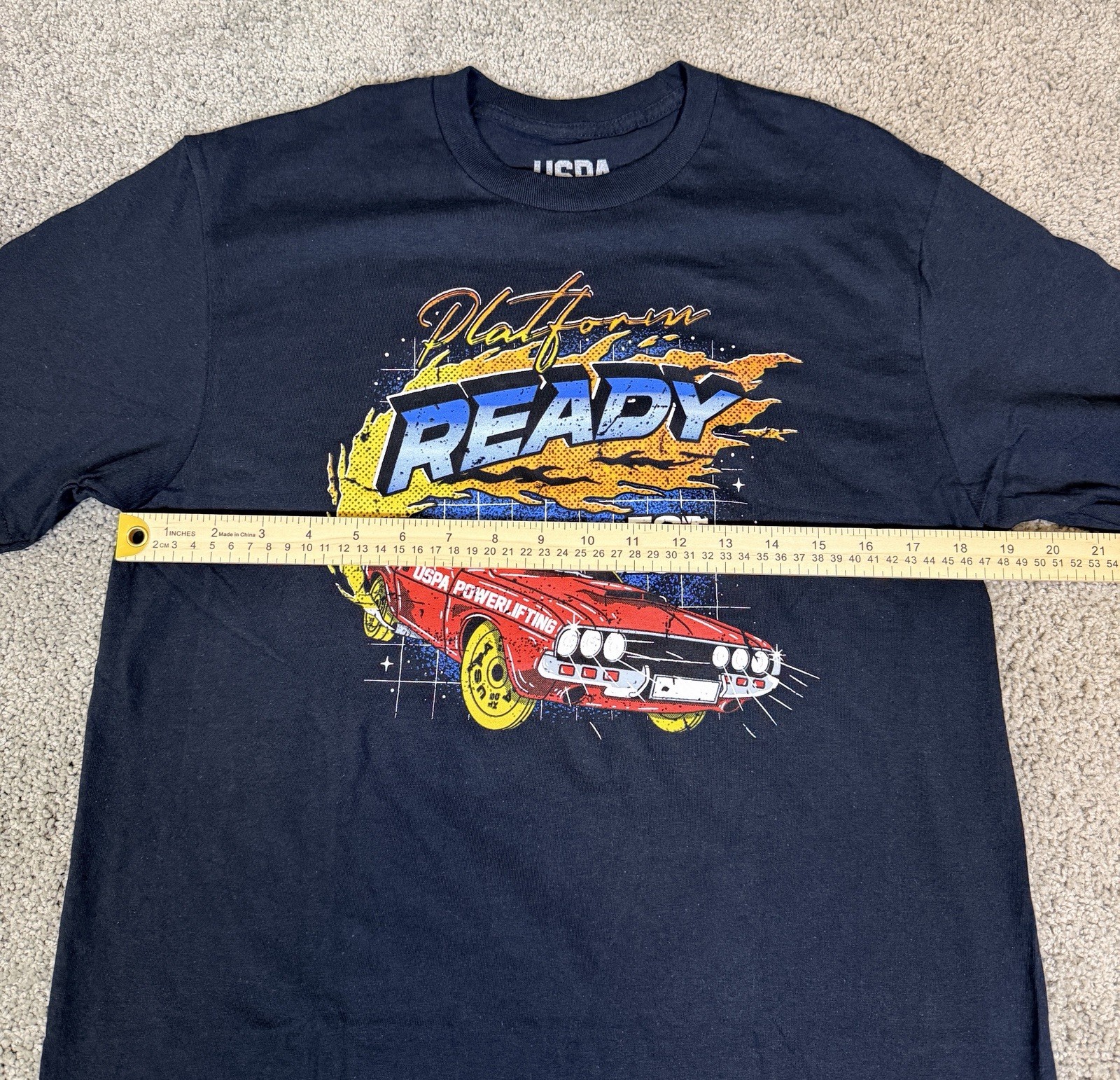 USPA Powerlifting T-Shirt Size Med “Platform Ready Est – 2010” Made In USA