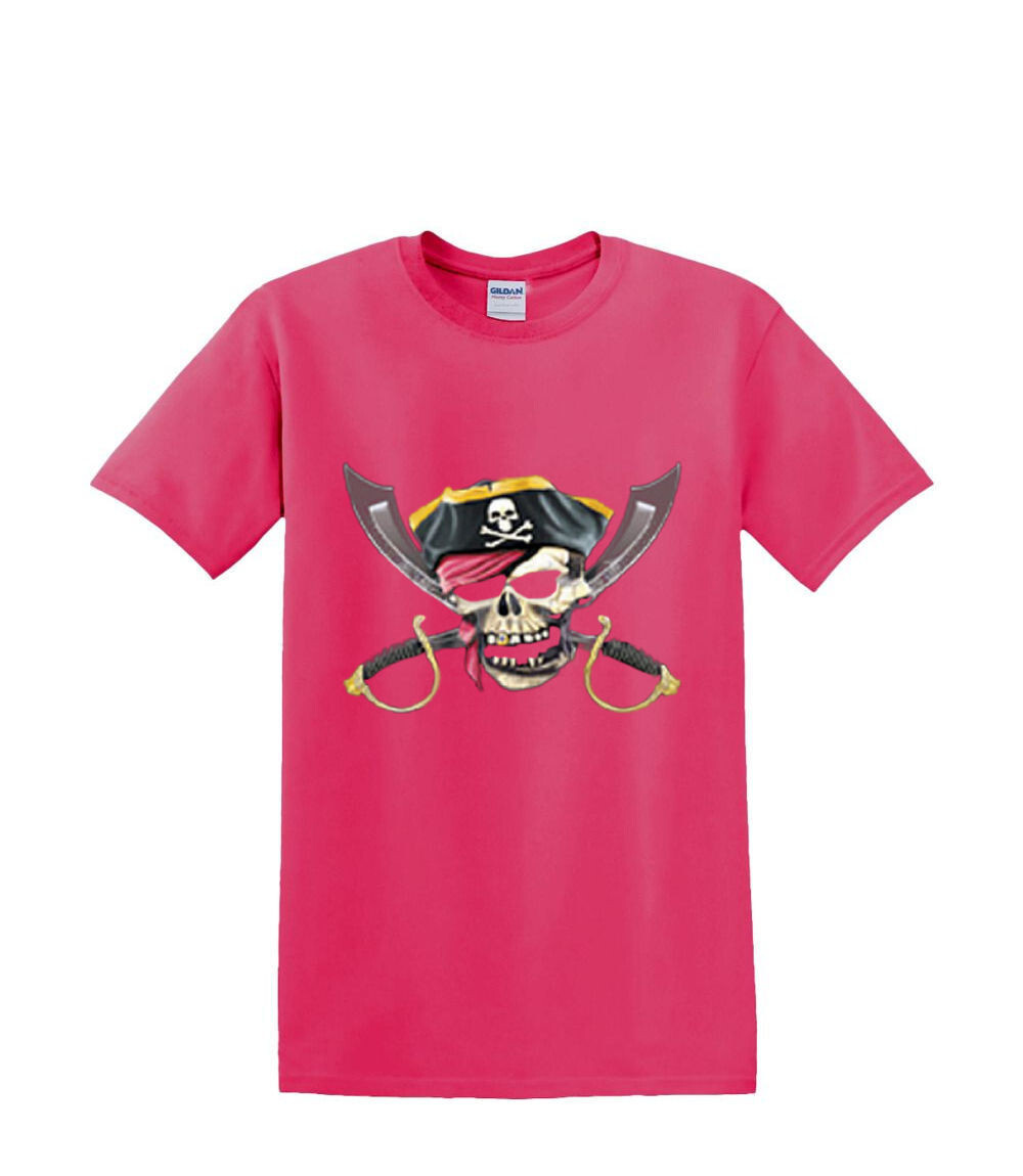 T-Shirt S to 2xl 3xl – PIRATE SKULL SWORDS fun humor adult