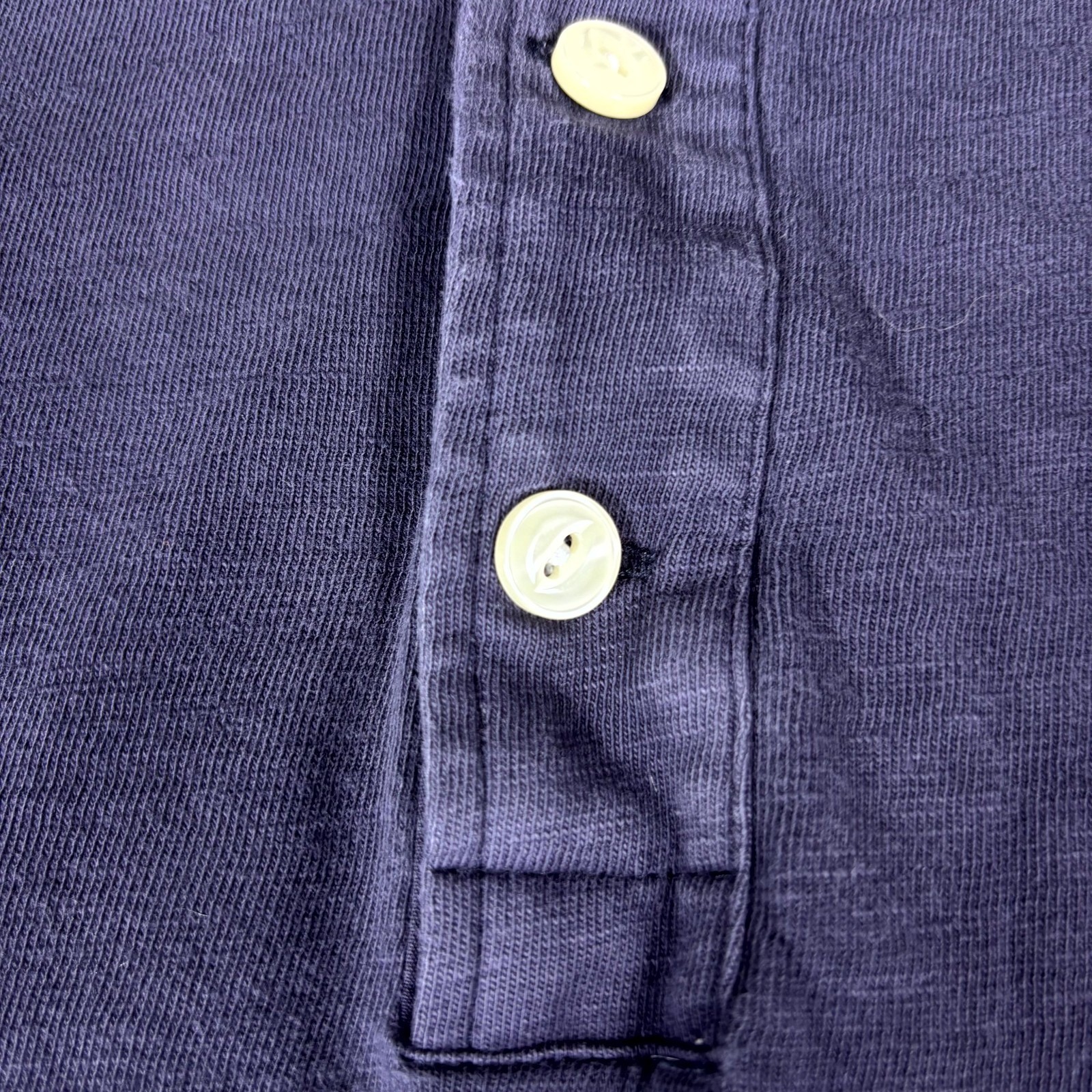 J. Crew Jeans Mox Pique Henley Shirt Mens Medium Navy Blue Casual Pullover