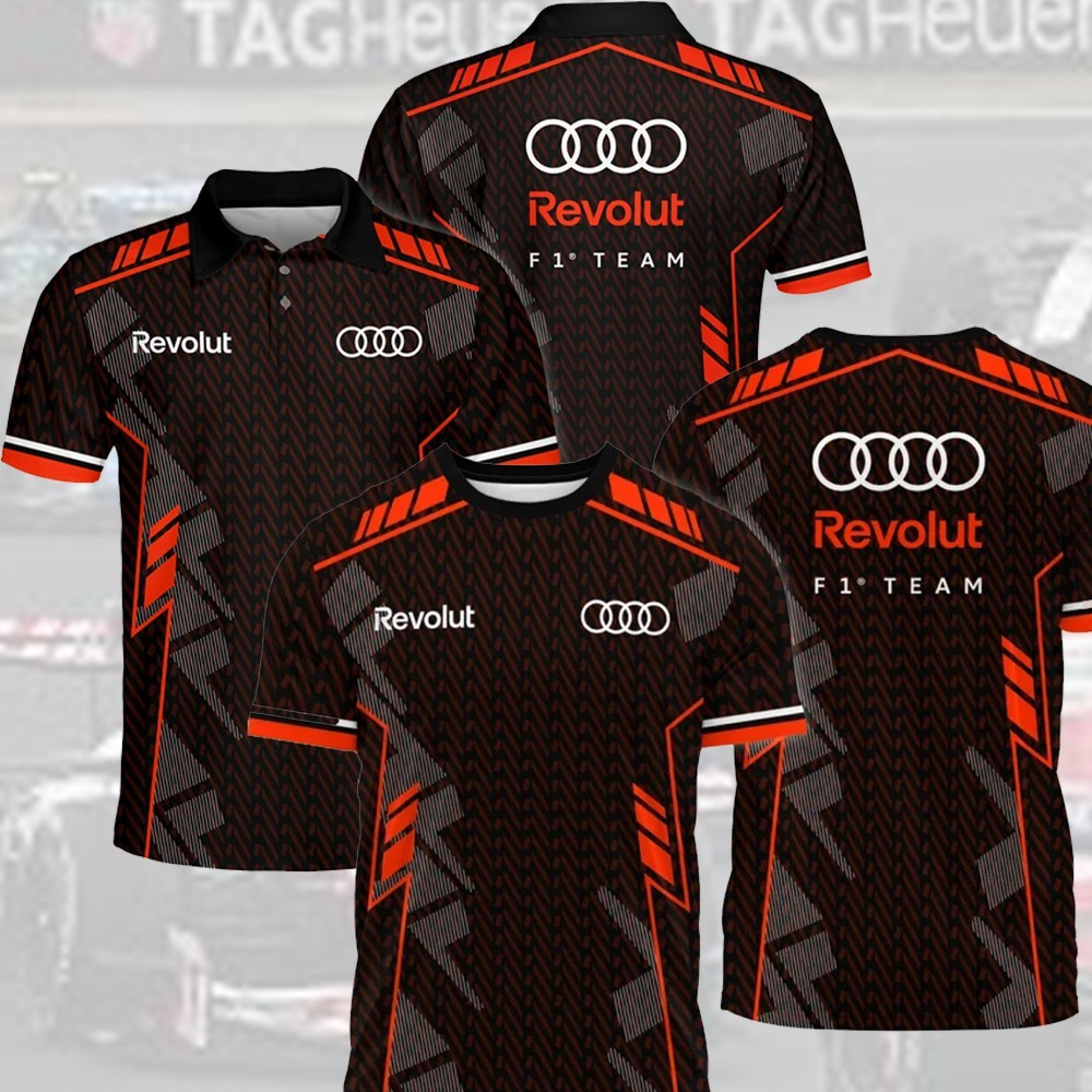 🔥NEW- Audy F1 Teamwear For Fans Polo All Over Print, Fomula 1 Racing Gift