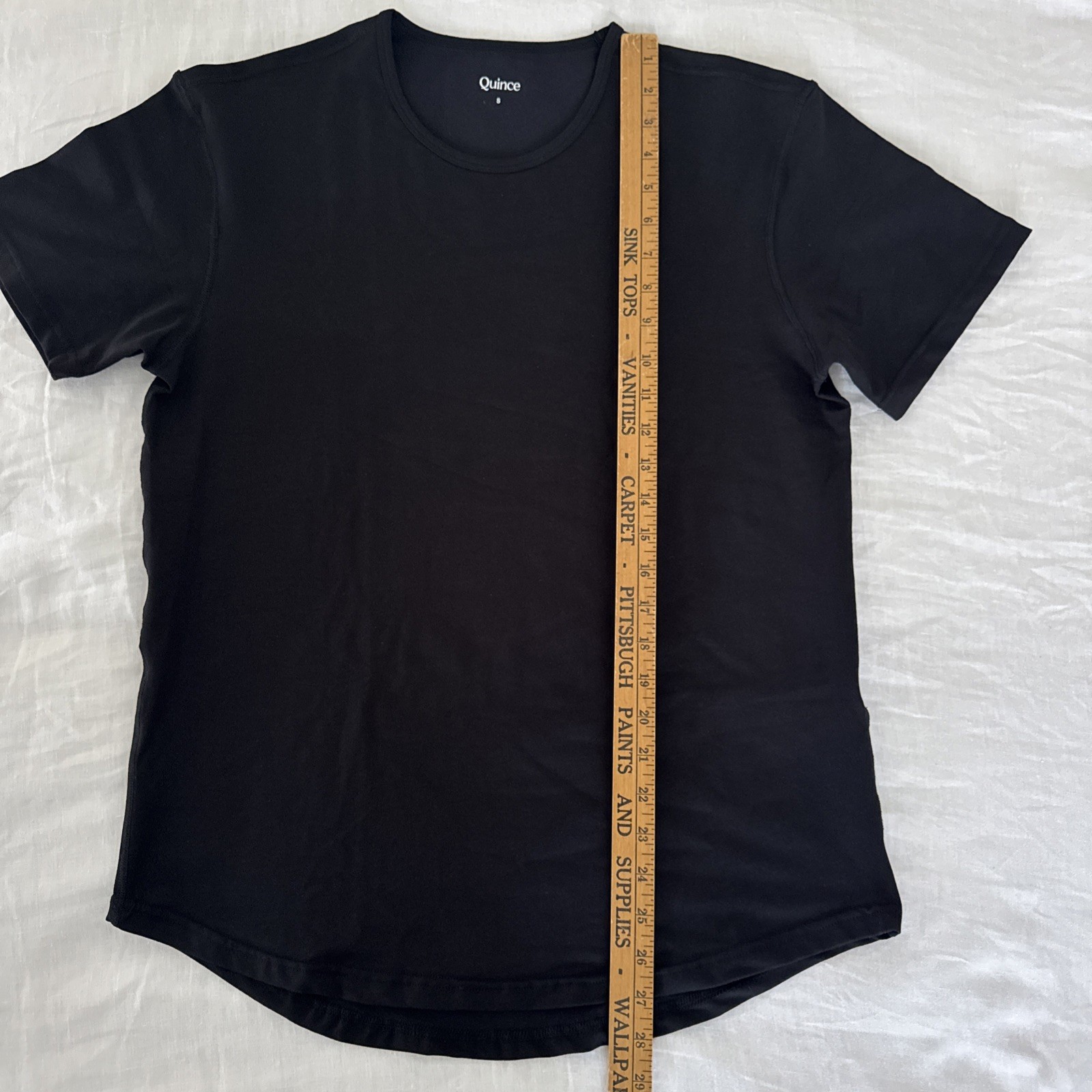 Quince Crewneck T-Shirt Tee Men&rsquo;s Small Black Short Sleeve Basic Curve Hem