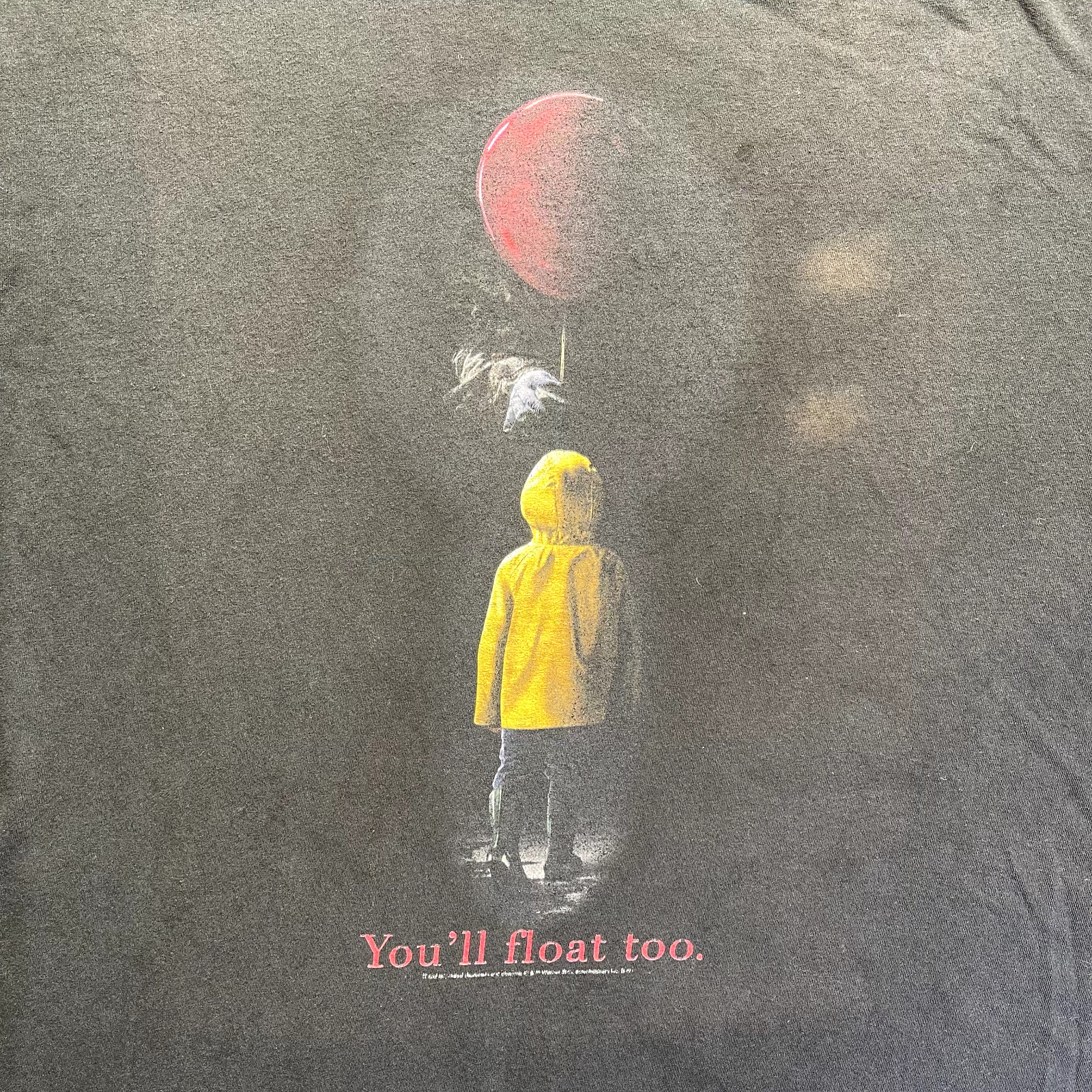 Stephen Kings IT Shirt Mens Size XL Scary Clown Balloon Horror Movie Faded Y2K