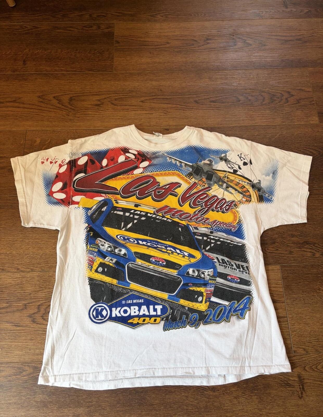 Vintage 00s race car aop Las Vegas Motor Speedway