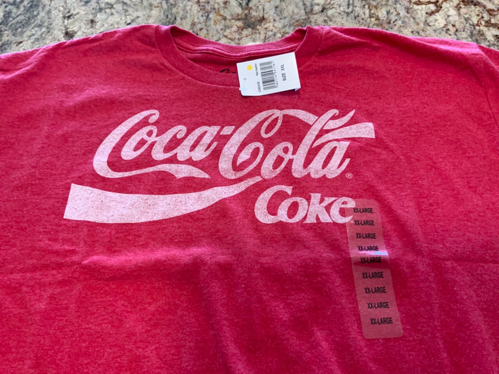 Coca Cola Coke Heather Red T shirt Men&rsquo;s 2XL New With Tags (N0424100)