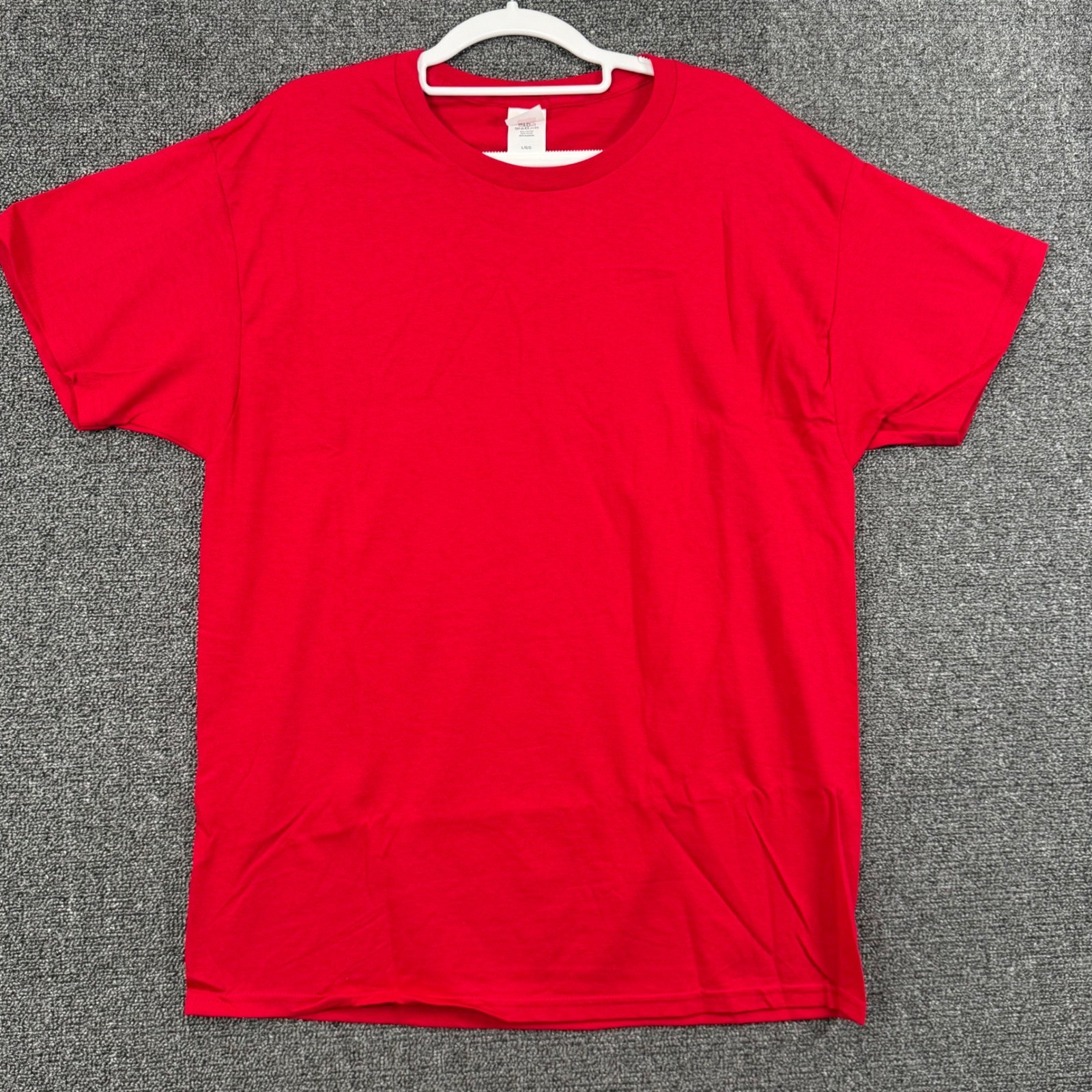 Hanes Mens Large 4 Pack T Shirt Deep Red Cotton Crew Neck Basic Essentials Tee