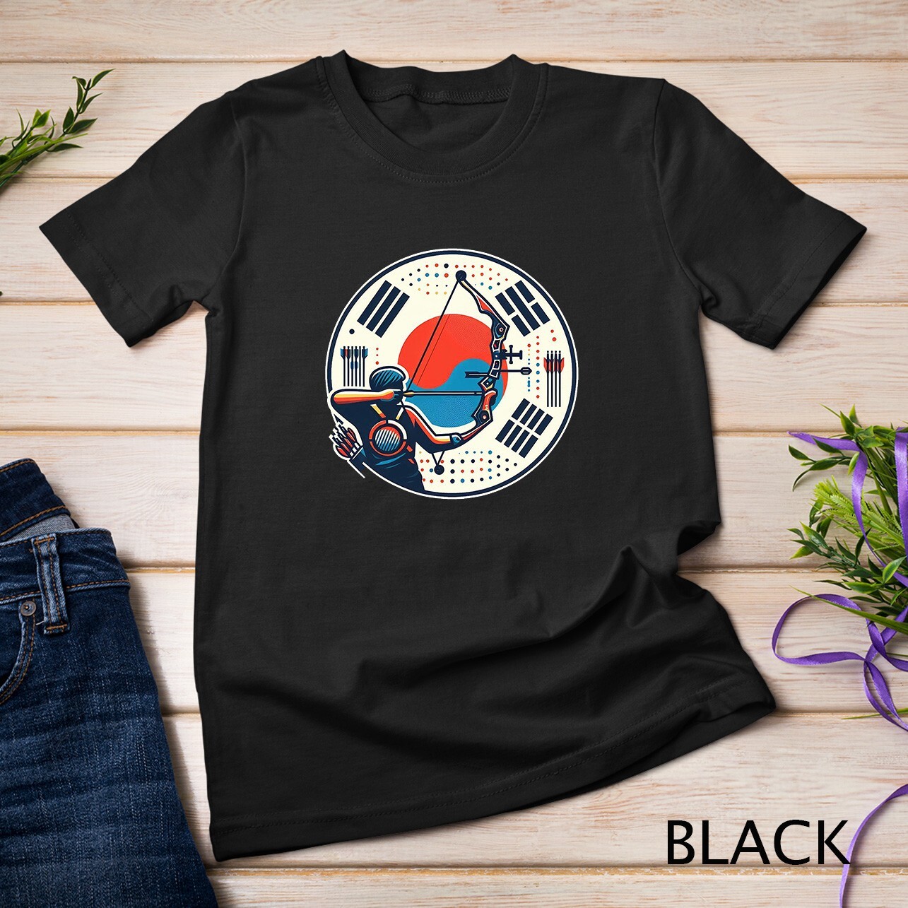Archery Athlete Archery Korean Flag T-Shirt Unisex T-shirt