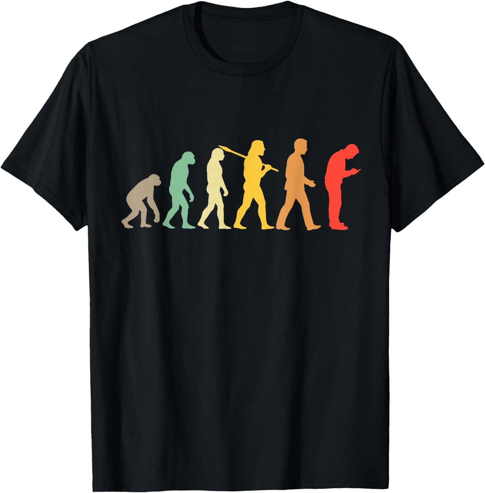 Funny Evolution Cell Phone Regression Anti Social Media T-Shirt