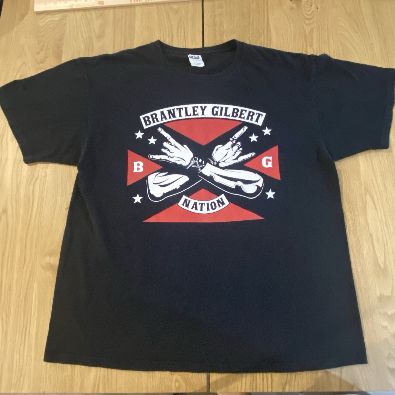 Brantley Gilbert National Stone Cold Tour Country XL Black T-shirt Music Rock