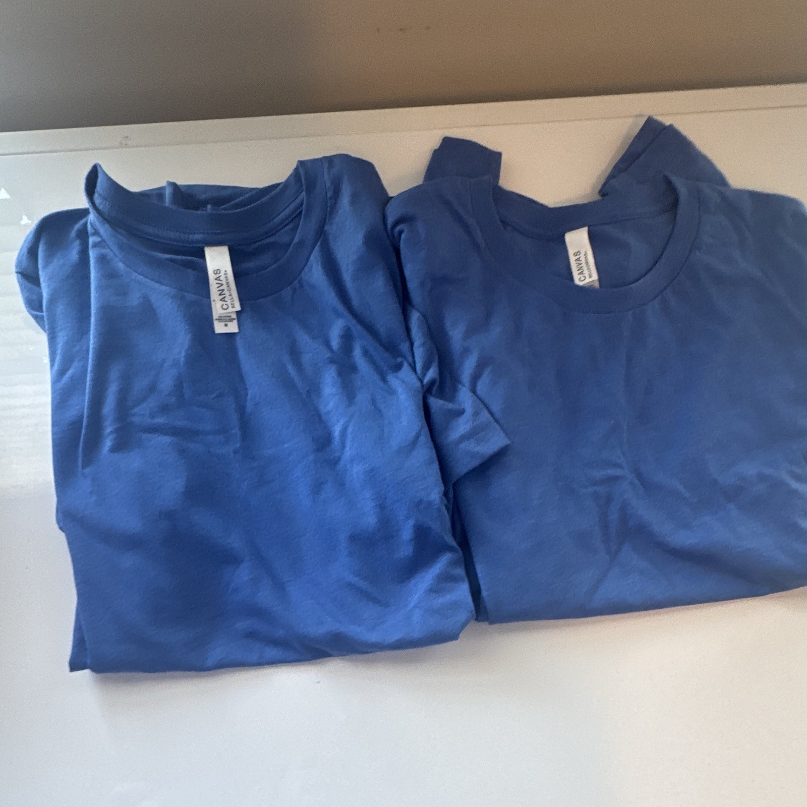 Bella+Canvas 3001 CVC Adult S/S T-Shirt-M- 2 pack- Heather Columbia Blue