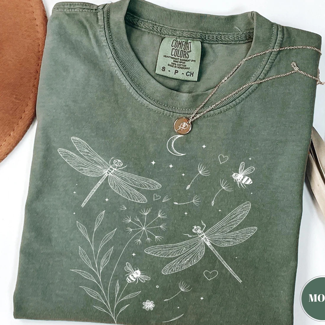 Comfort Colors® Dragonfly Nature Shirt, Flower Lover Gift, Womens