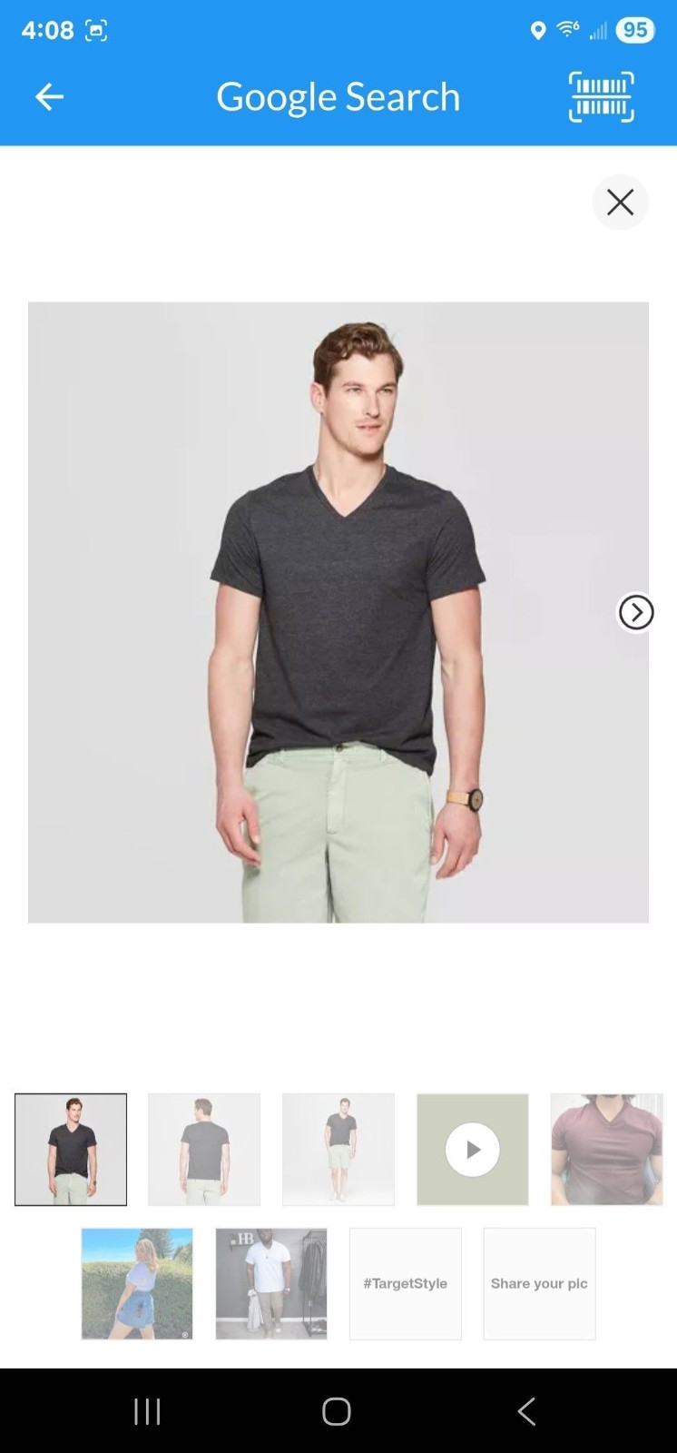 2 Pack Men&rsquo;s XXL short-sleeve perfect v-neck cotton tshirt Dark Grey nwt