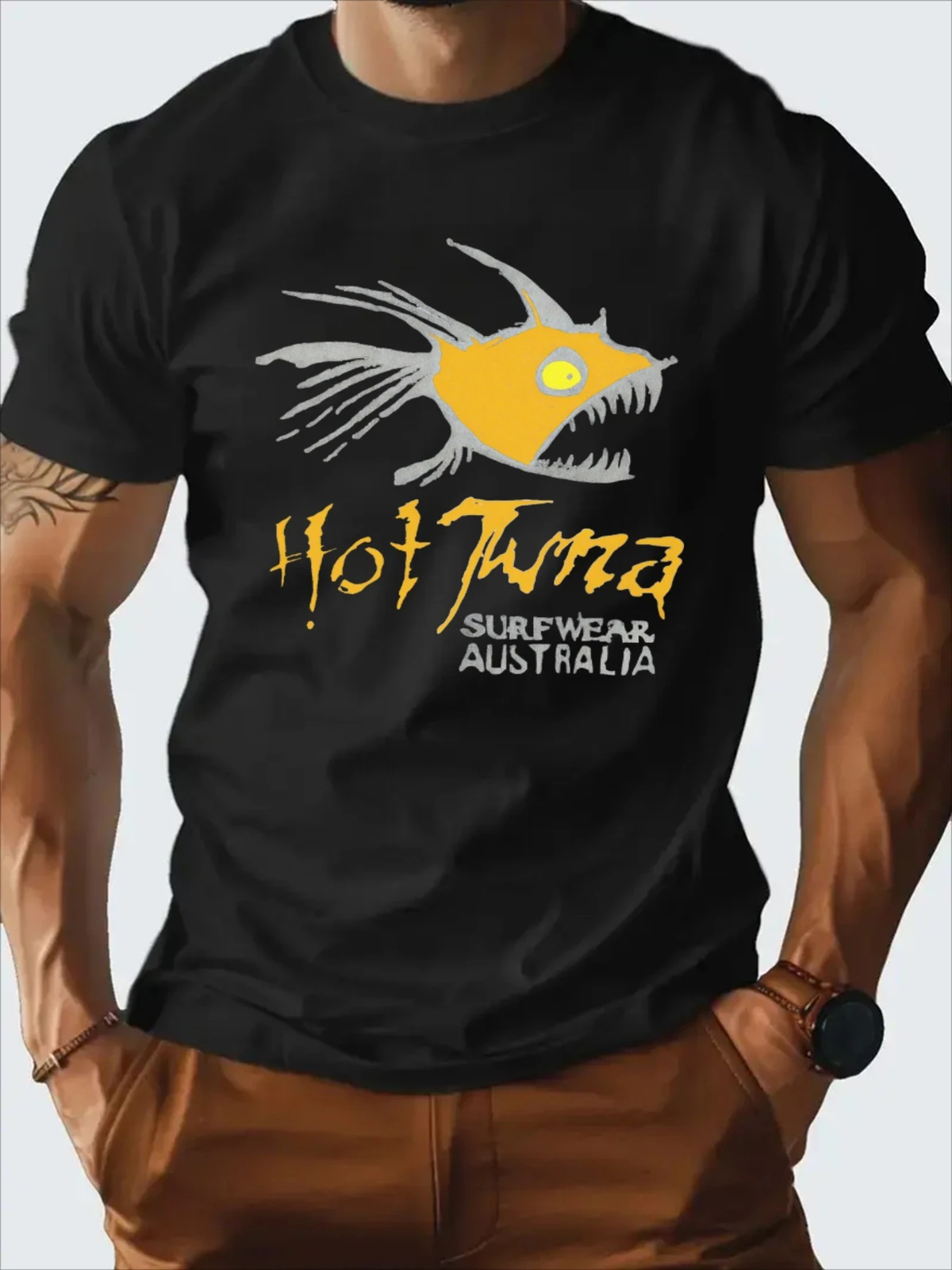 Surf Graphic T-Shirt Men&rsquo;s Beach Retro Casual Summer Streetwear Tee