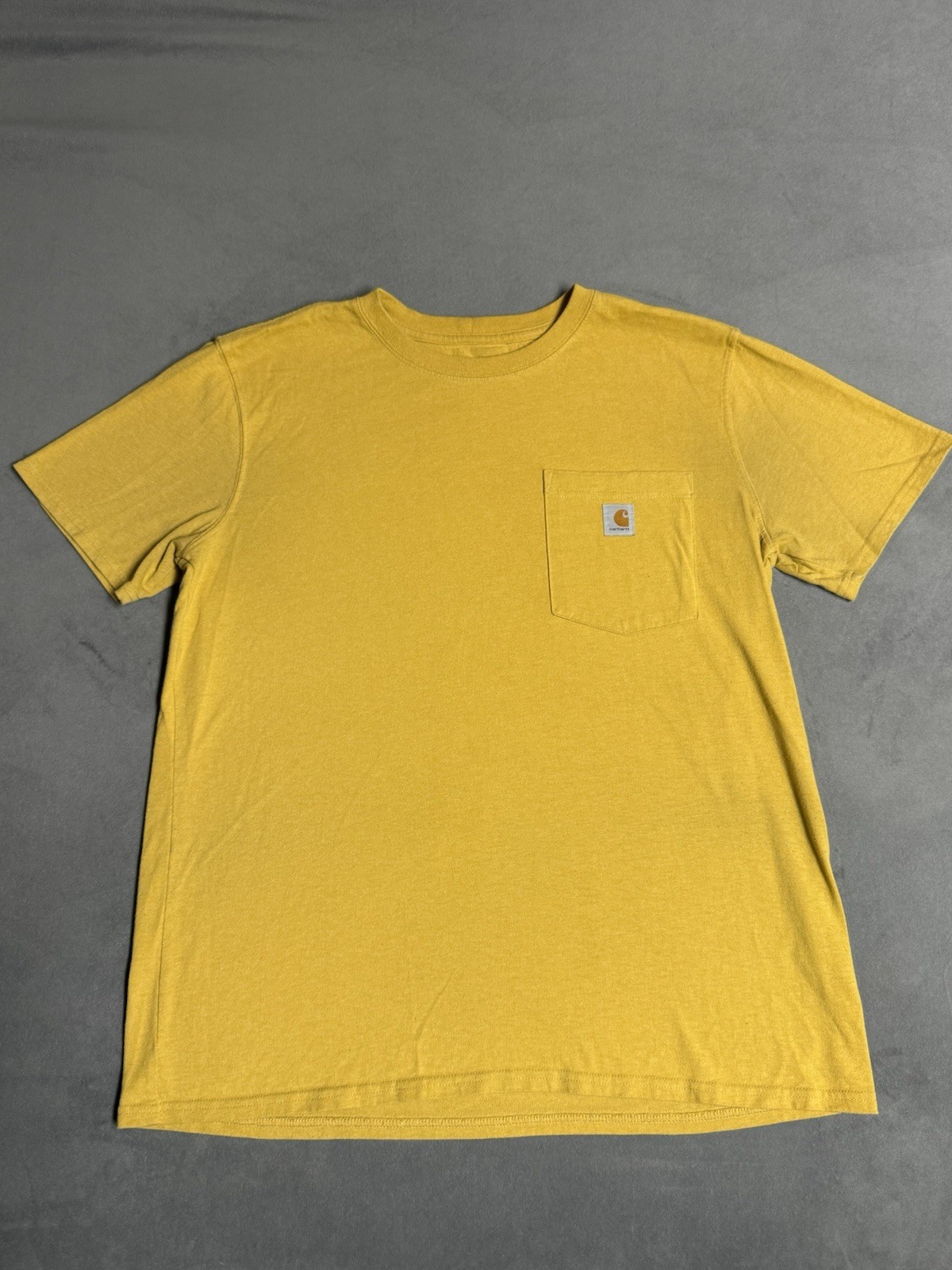 Carhartt Short-Sleeve Pocket Tee In Yellow Size Large Relaxed Fit